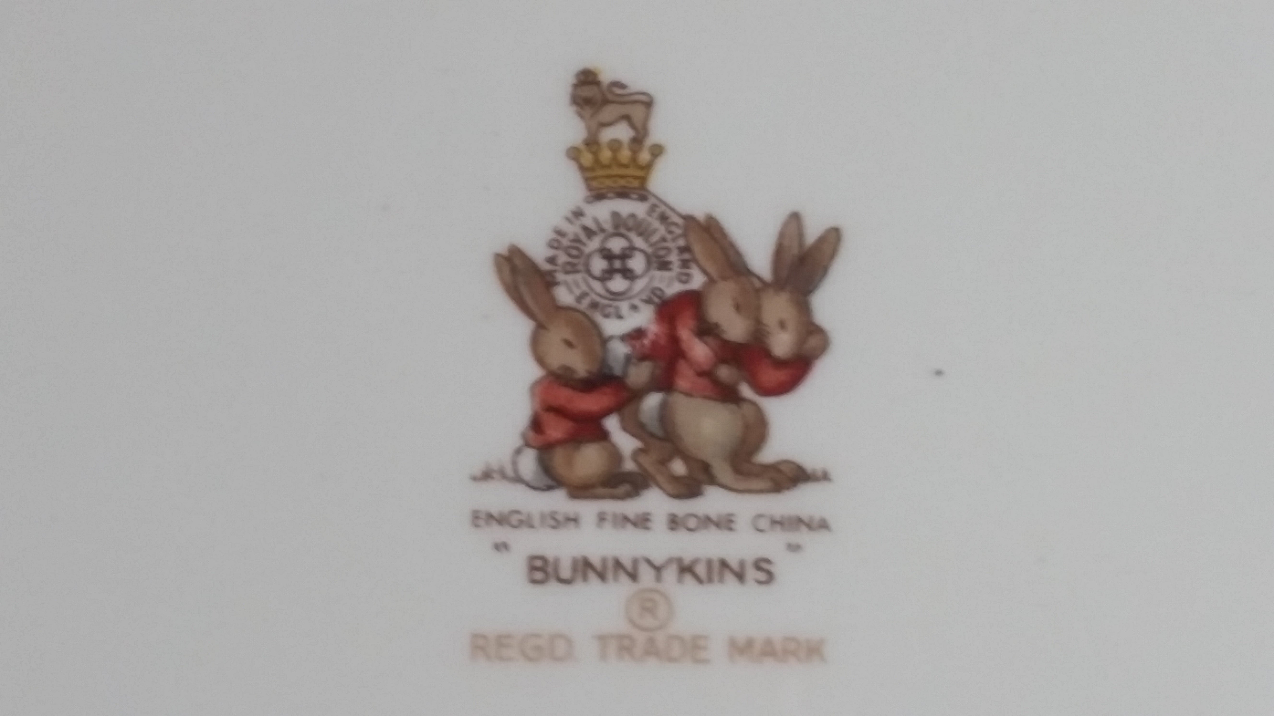 Vintage Royal Doulton Bunnykins "Tickets" Queue Office 6 1/2" English Fine Bone China Plate 5