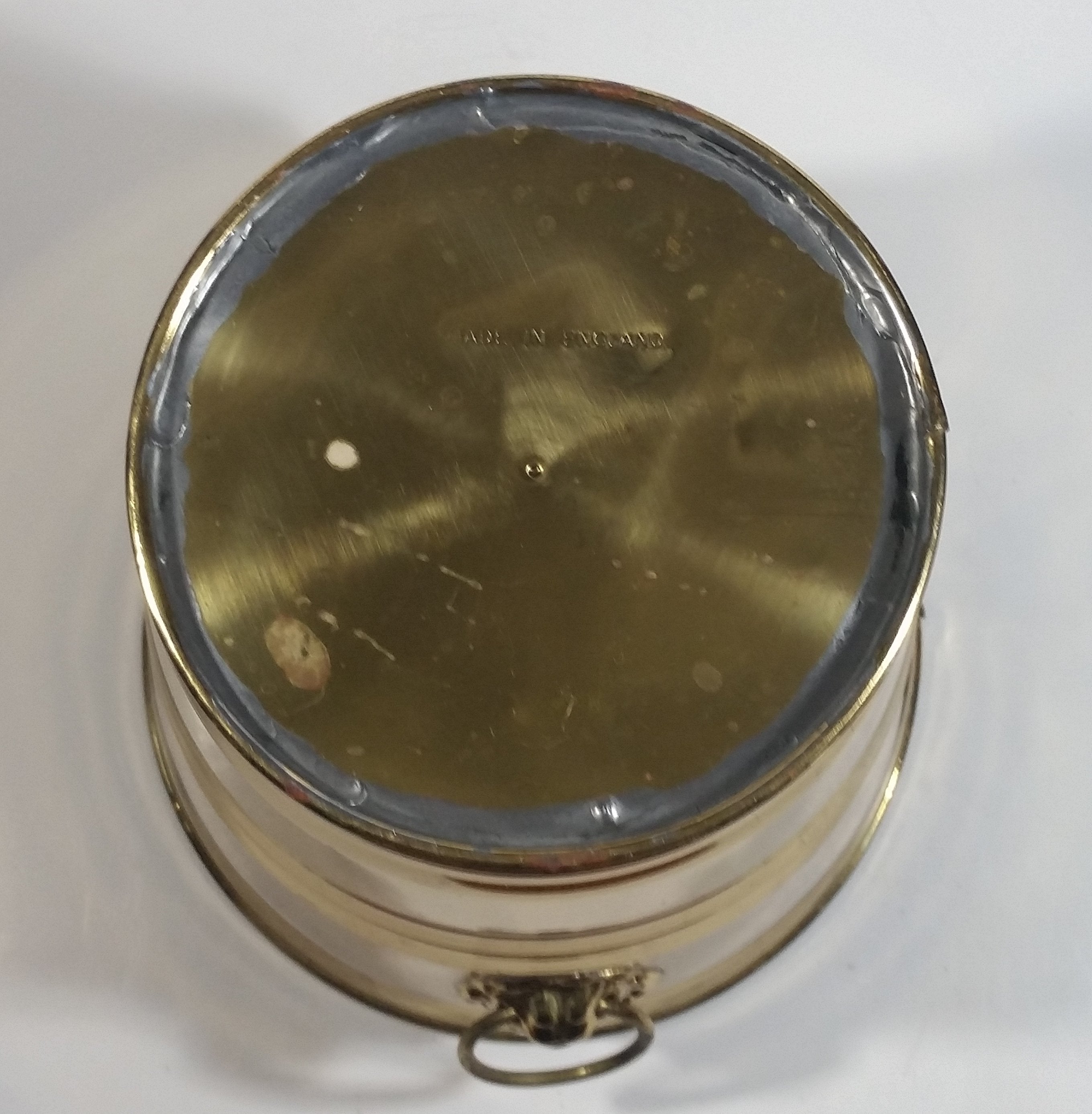 Vintage Hammered Brass Lion Head Handles Trash Waste Can Bucket Pail Made in England 8 1/2" Tall 6