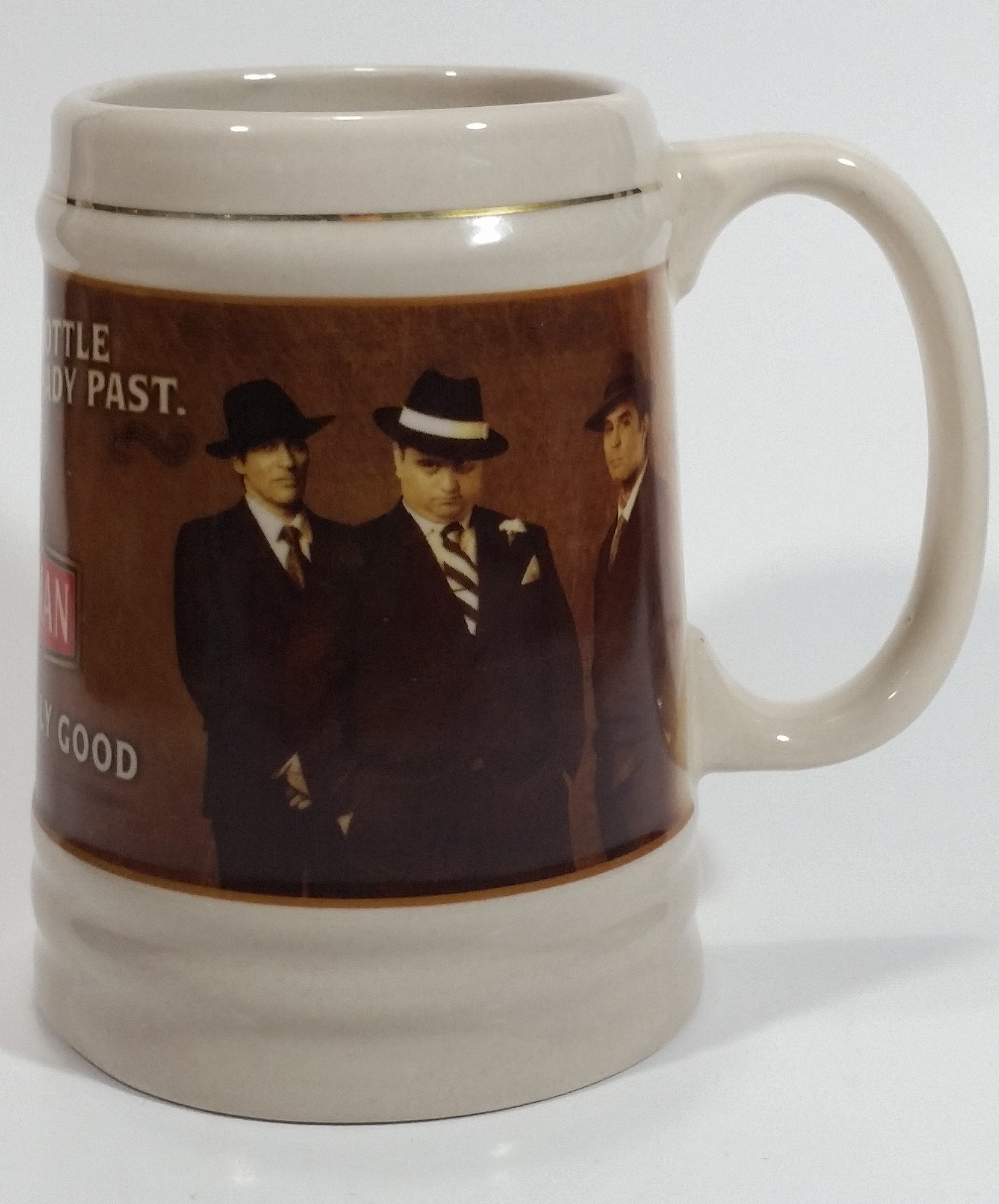 Sleeman Notoriously Good Since 1834 The Clear Bottle With A Shady Past Beer Mug Al Capone Mob Gangster Breweriana Collectible 2