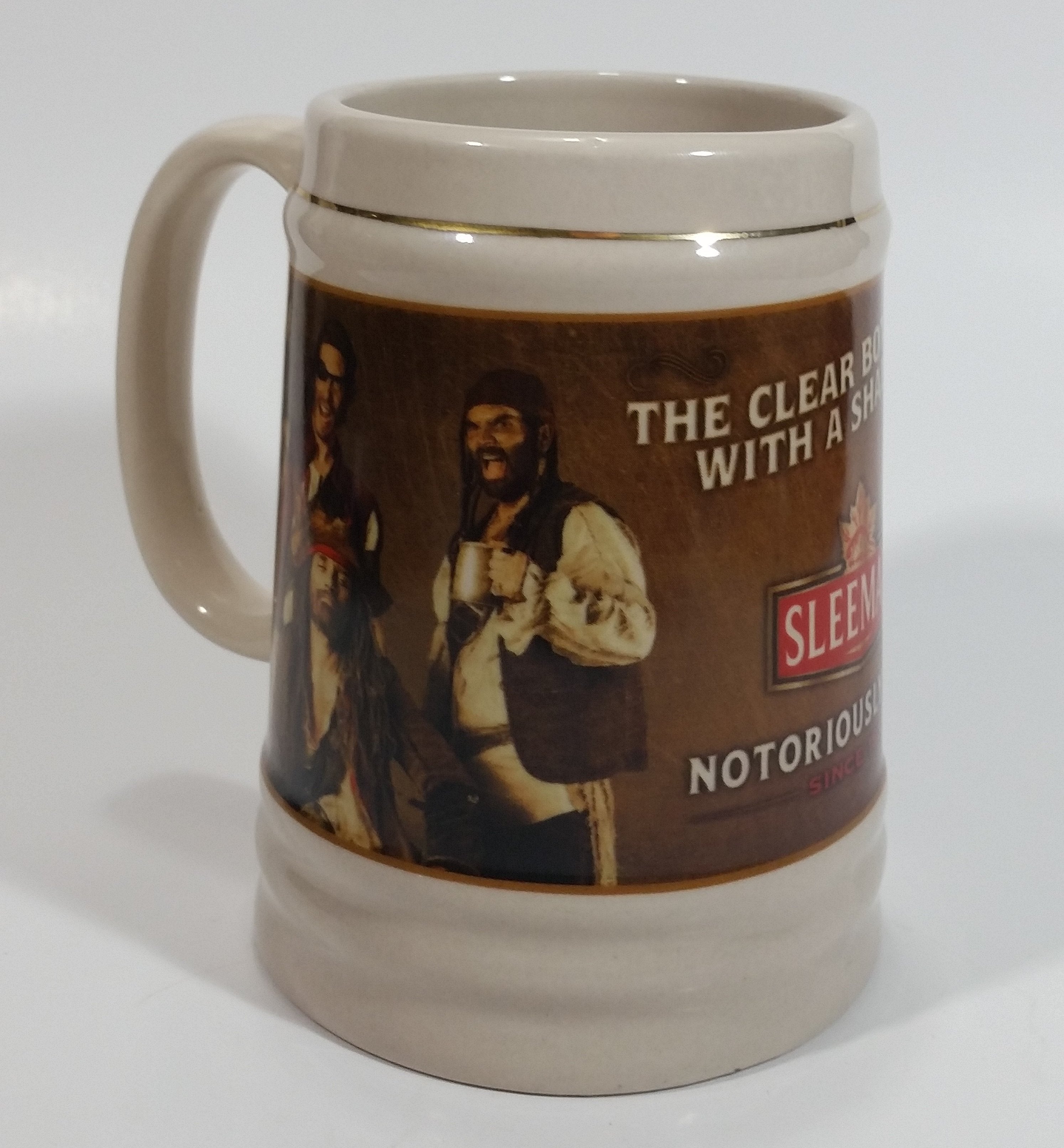 Sleeman Notoriously Good Since 1834 The Clear Bottle With A Shady Past Beer Mug Al Capone Mob Gangster Breweriana Collectible 7