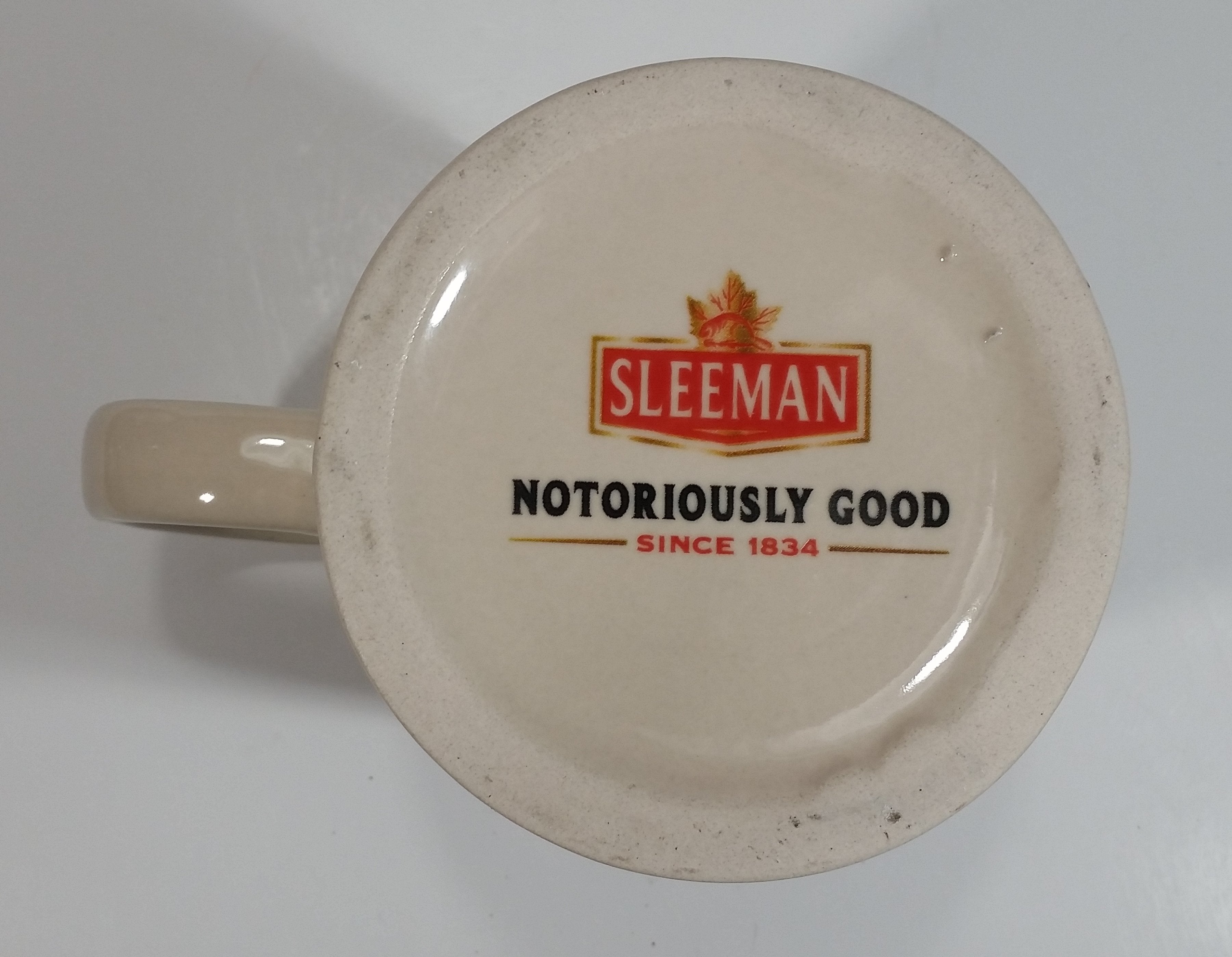 Sleeman Notoriously Good Since 1834 The Clear Bottle With A Shady Past Beer Mug Al Capone Mob Gangster Breweriana Collectible 12