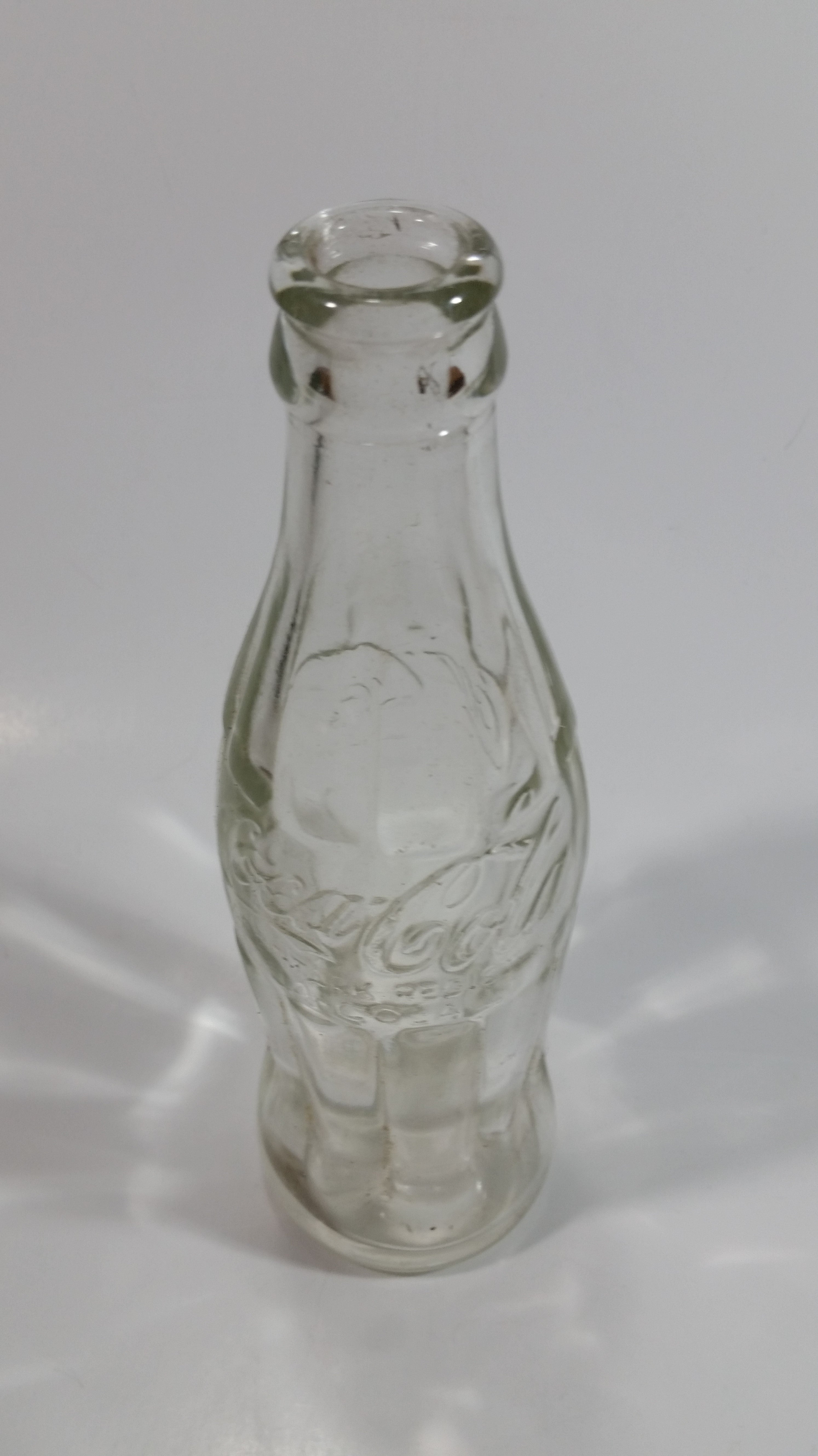 Vintage Coca-Cola Coke Cola Soda Pop Clear 6 1/2 Fl. Oz Heavy Glass Bottle - Embossed Raised Letters 9