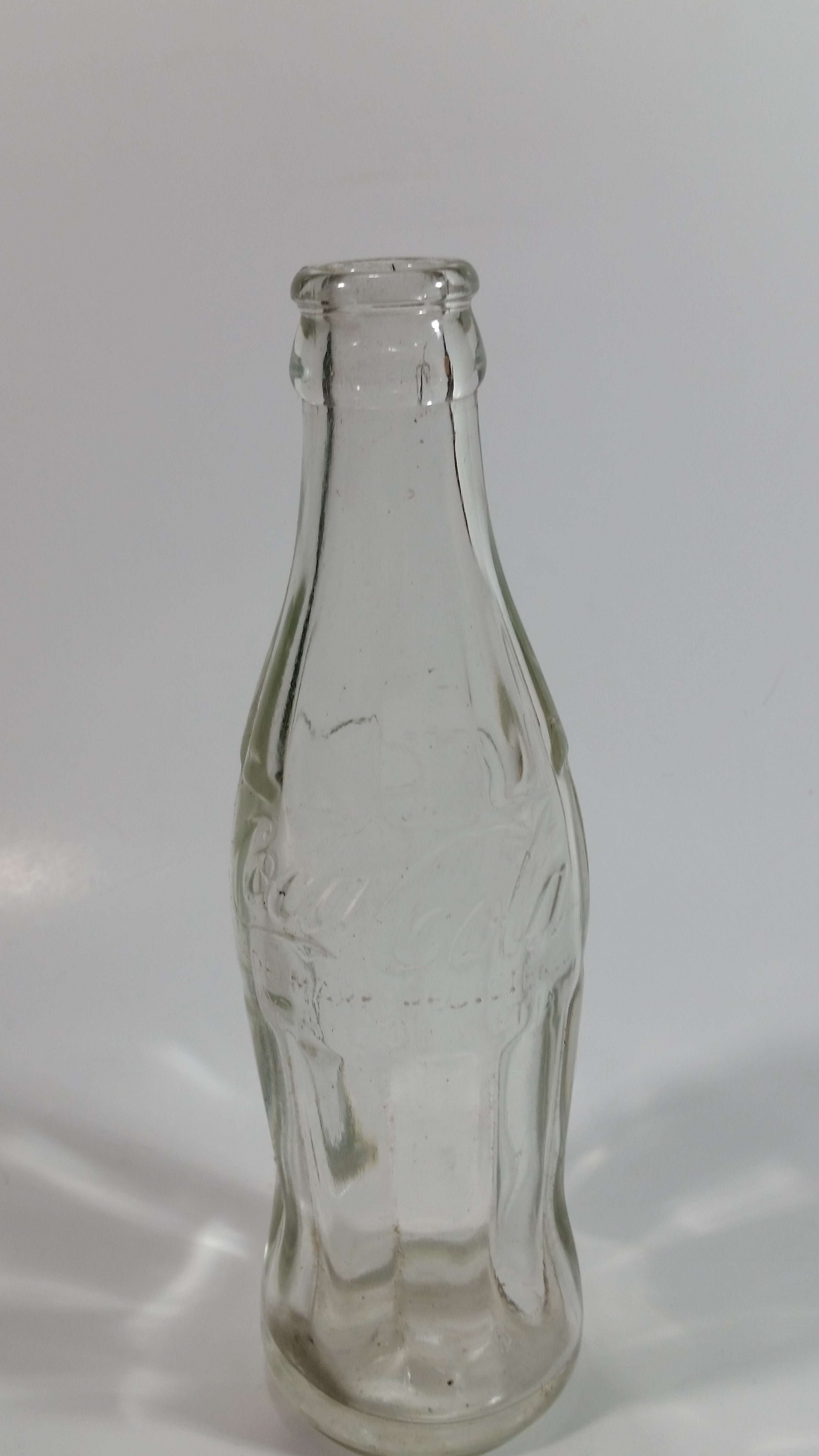 Vintage Coca-Cola Coke Cola Soda Pop Clear 6 1/2 Fl. Oz Heavy Glass Bottle - Embossed Raised Letters 2