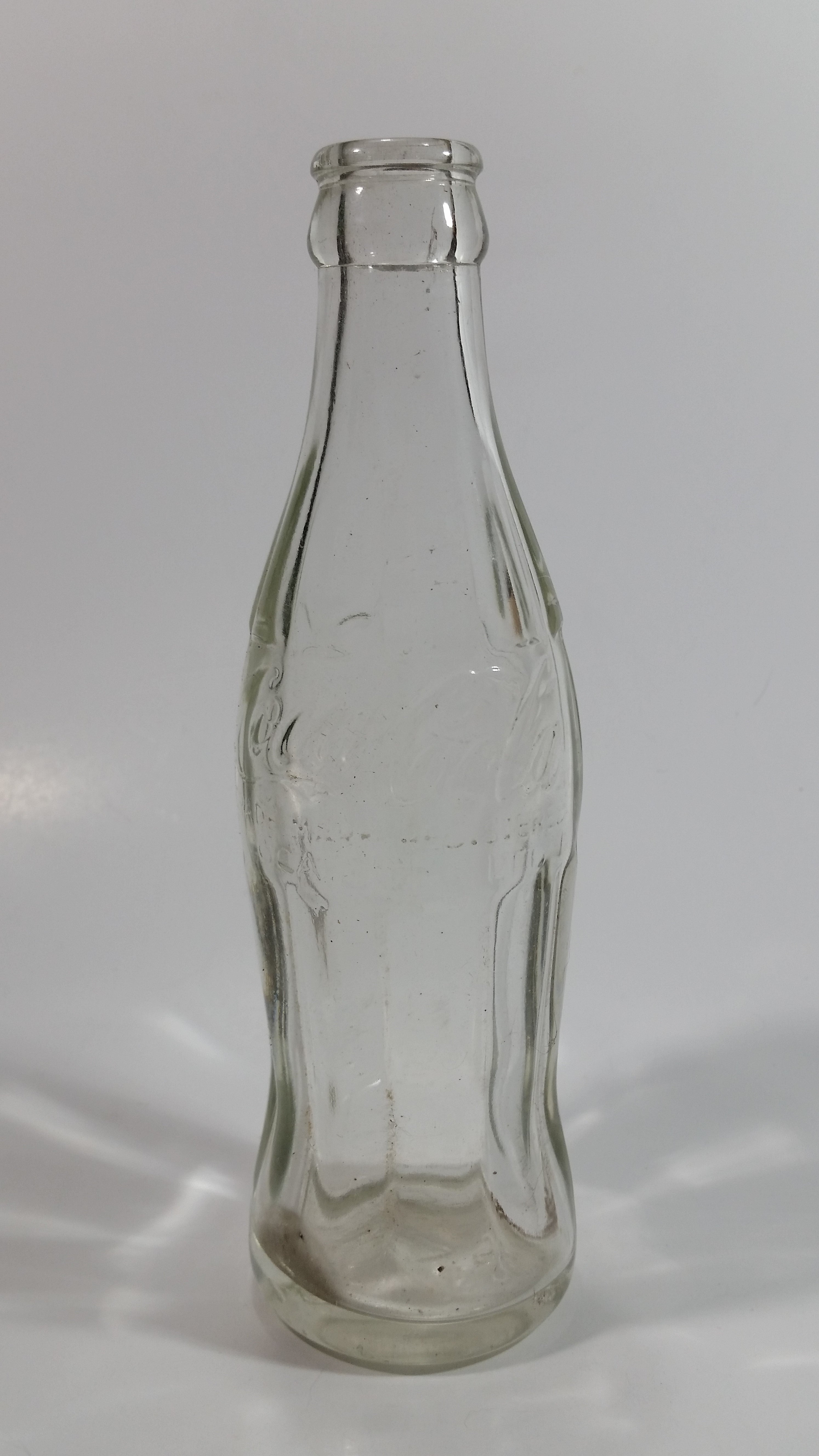 Vintage Coca-Cola Coke Cola Soda Pop Clear 6 1/2 Fl. Oz Heavy Glass Bottle - Embossed Raised Letters 3