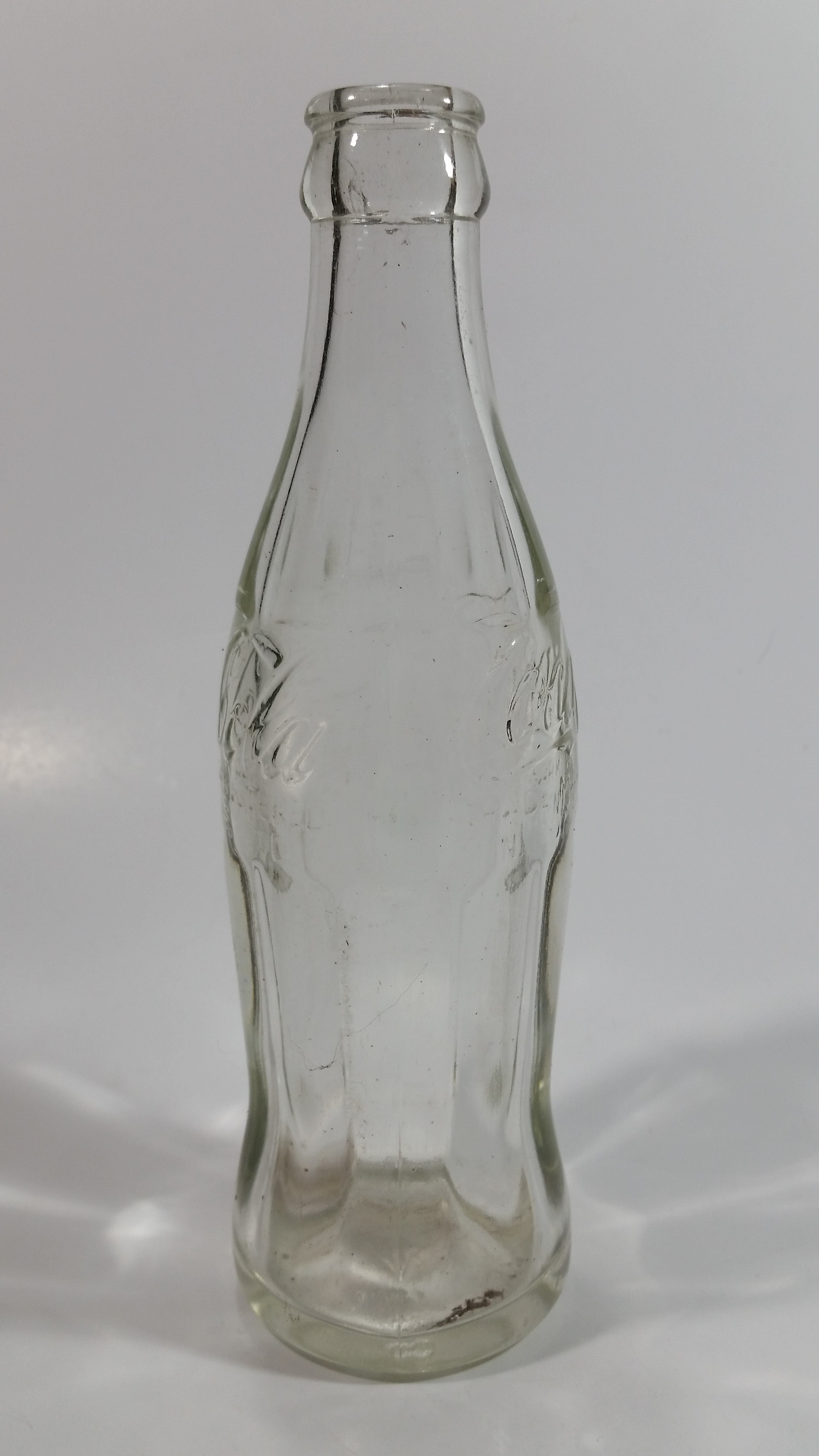 Vintage Coca-Cola Coke Cola Soda Pop Clear 6 1/2 Fl. Oz Heavy Glass Bottle - Embossed Raised Letters 4
