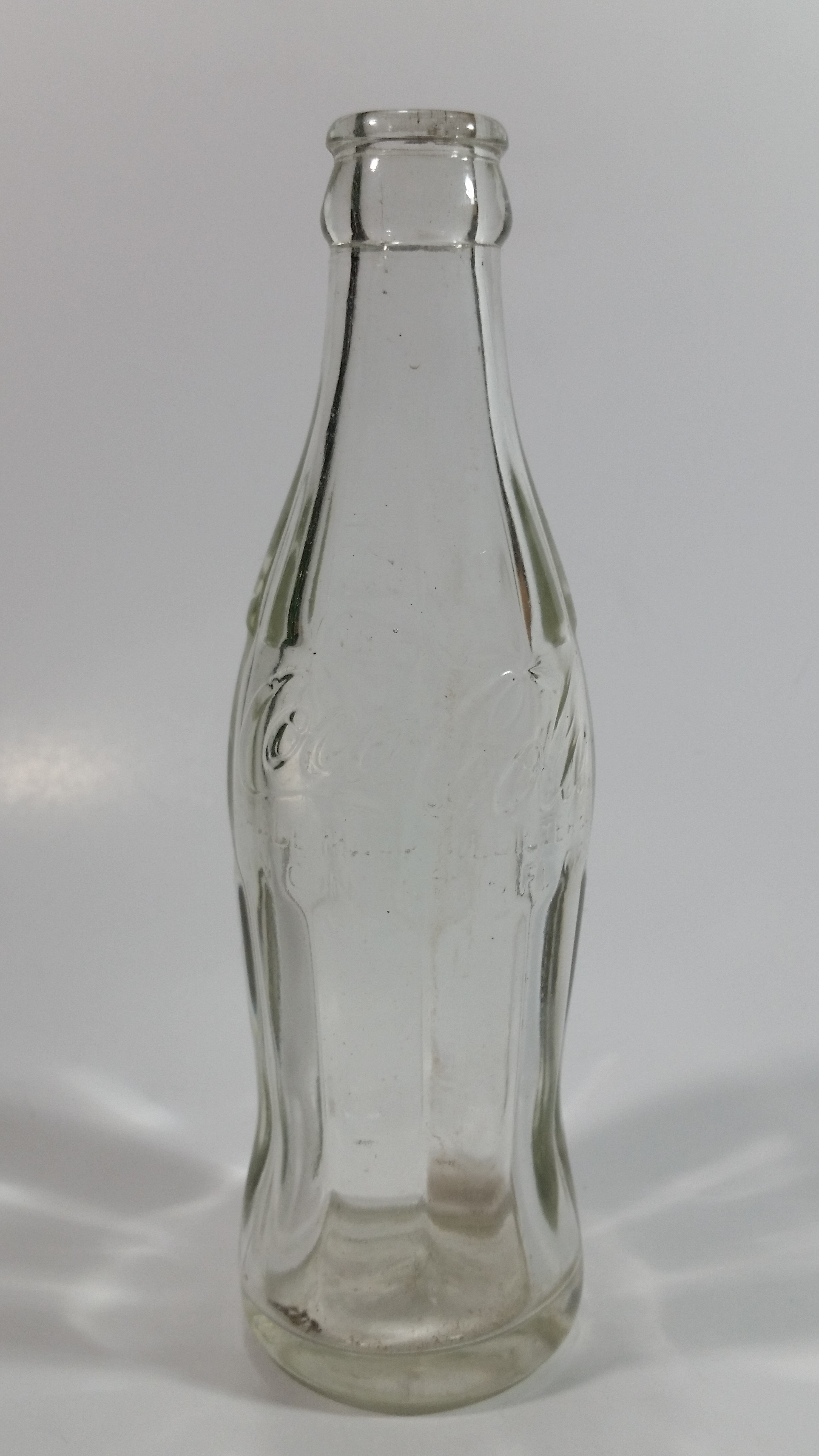 Vintage Coca-Cola Coke Cola Soda Pop Clear 6 1/2 Fl. Oz Heavy Glass Bottle - Embossed Raised Letters 5