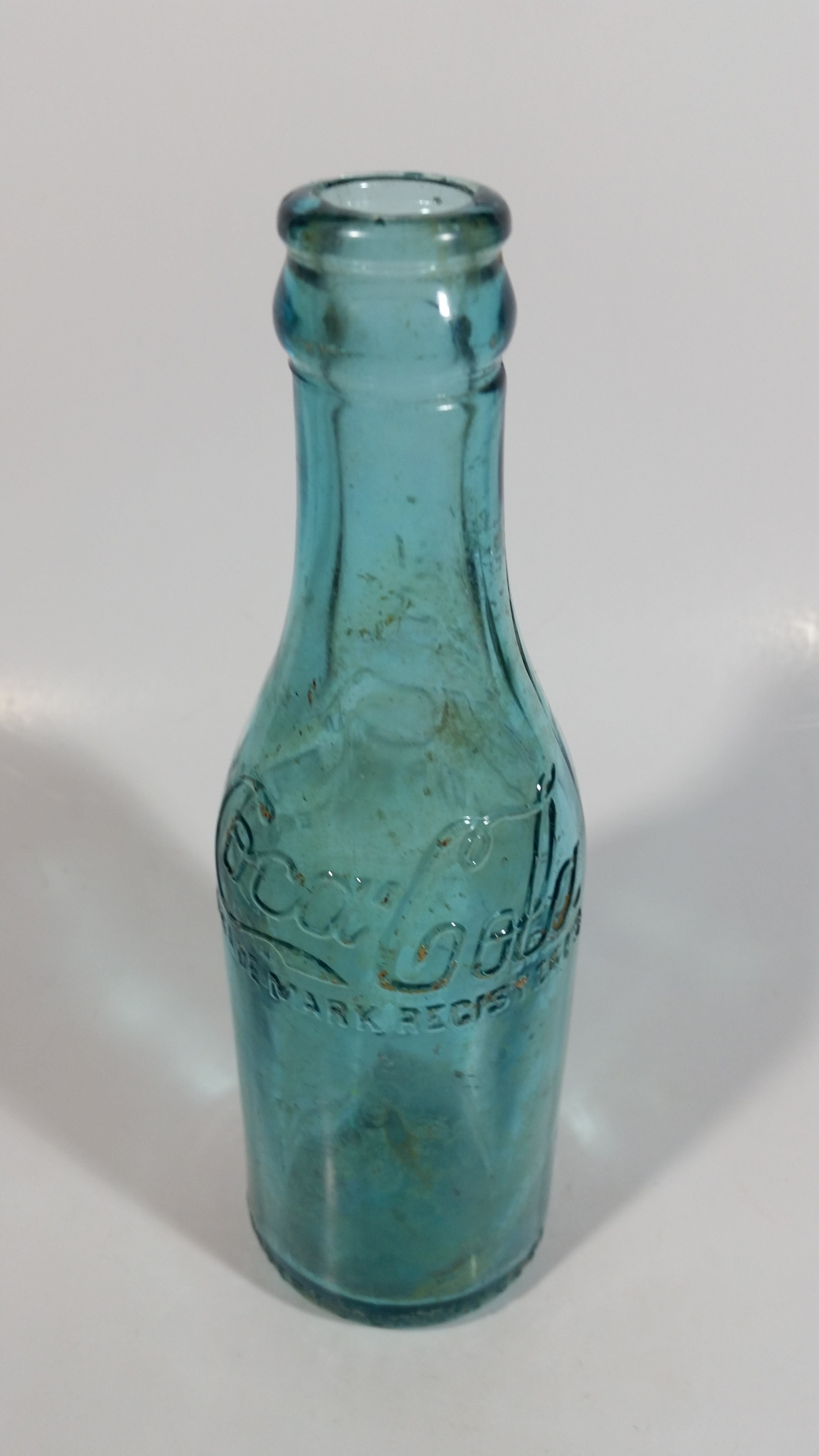 Rare Antique 1900-1916 Coca Cola Soda Pop Embossed Blue Green Aqua Glass Beverage Bottle Canada - Embossed Lettering 2