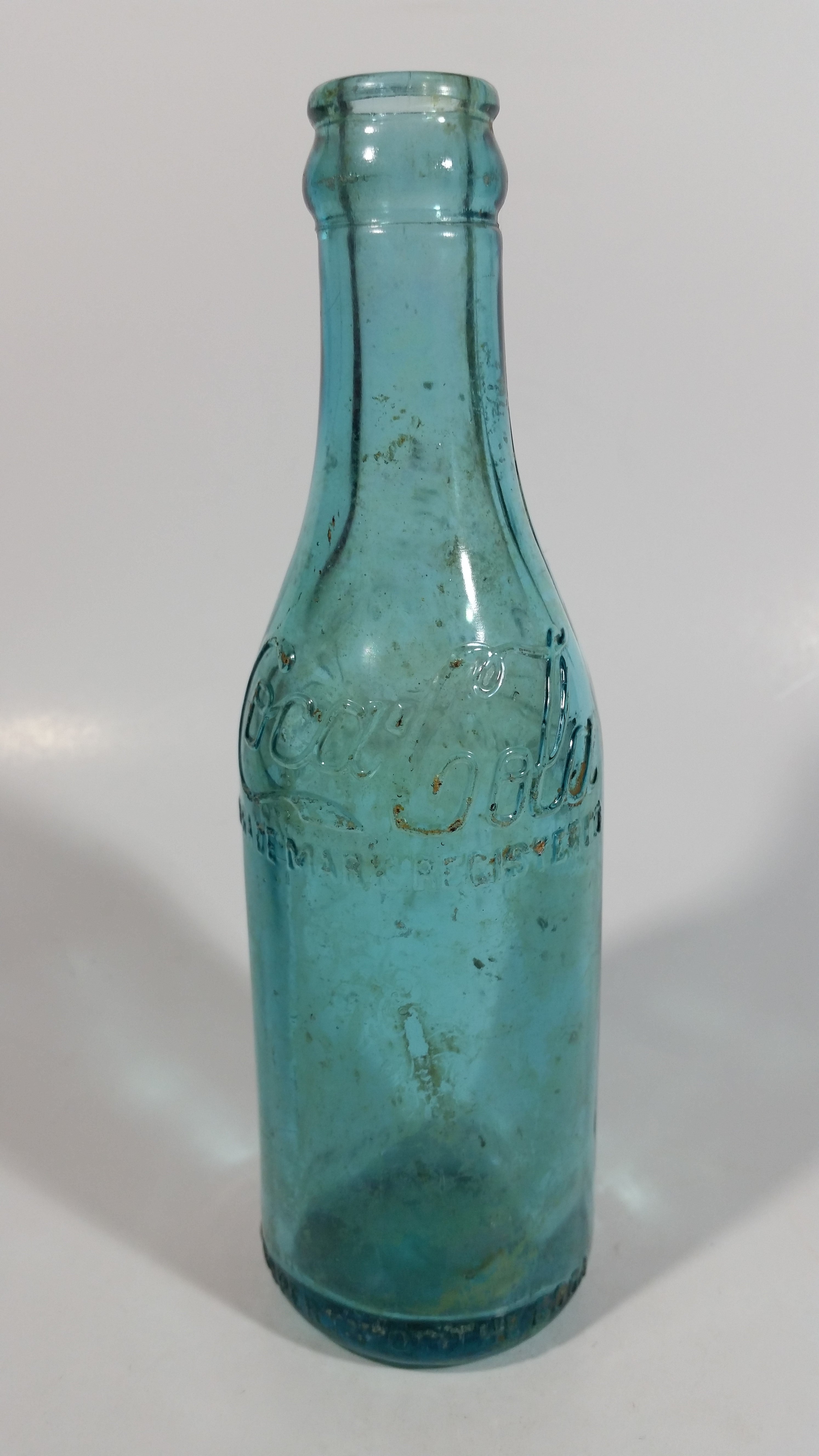 Rare Antique 1900-1916 Coca Cola Soda Pop Embossed Blue Green Aqua Glass Beverage Bottle Canada - Embossed Lettering 3