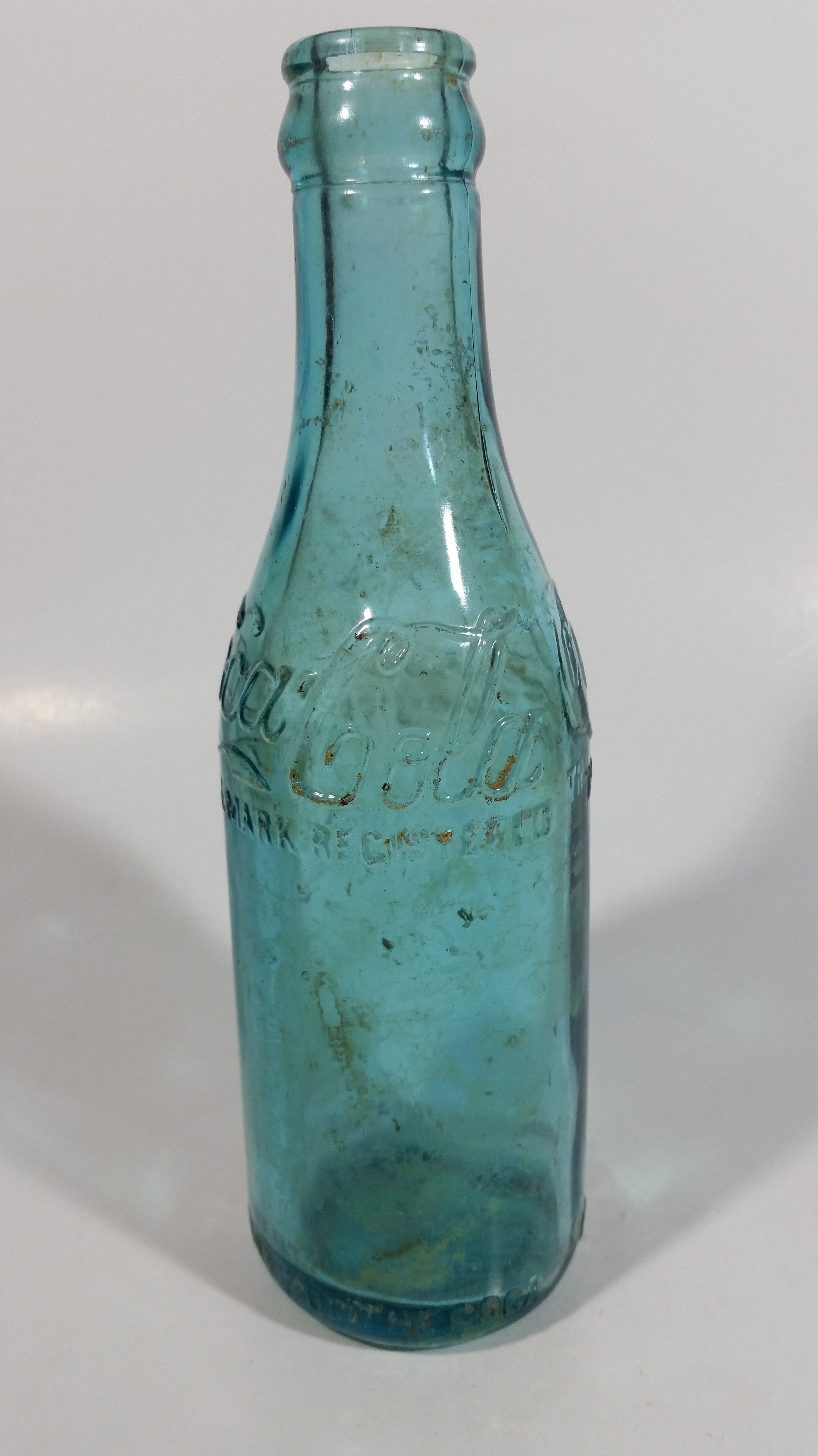 Rare Antique 1900-1916 Coca Cola Soda Pop Embossed Blue Green Aqua Glass Beverage Bottle Canada - Embossed Lettering 4