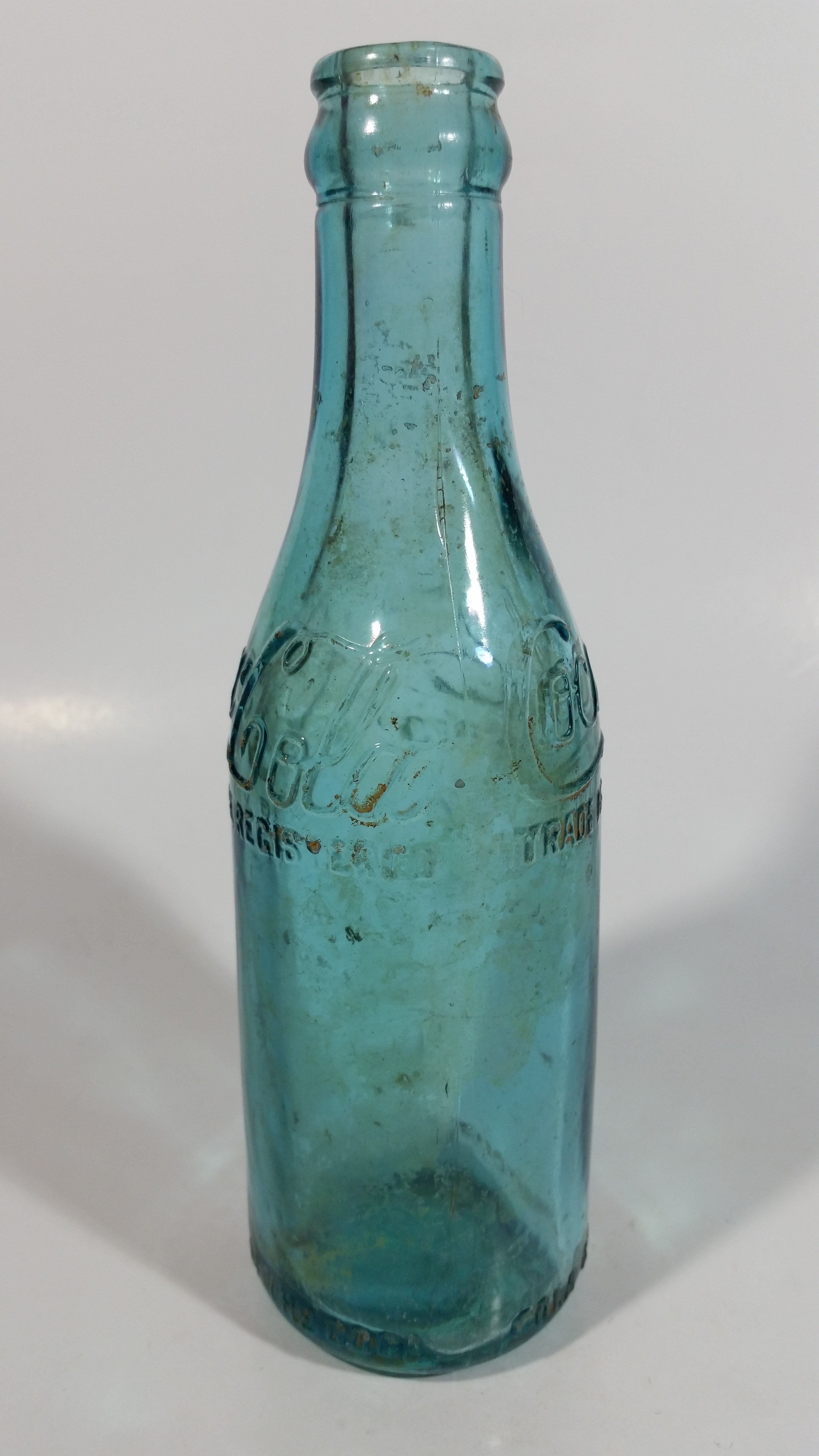 Rare Antique 1900-1916 Coca Cola Soda Pop Embossed Blue Green Aqua Glass Beverage Bottle Canada - Embossed Lettering 5