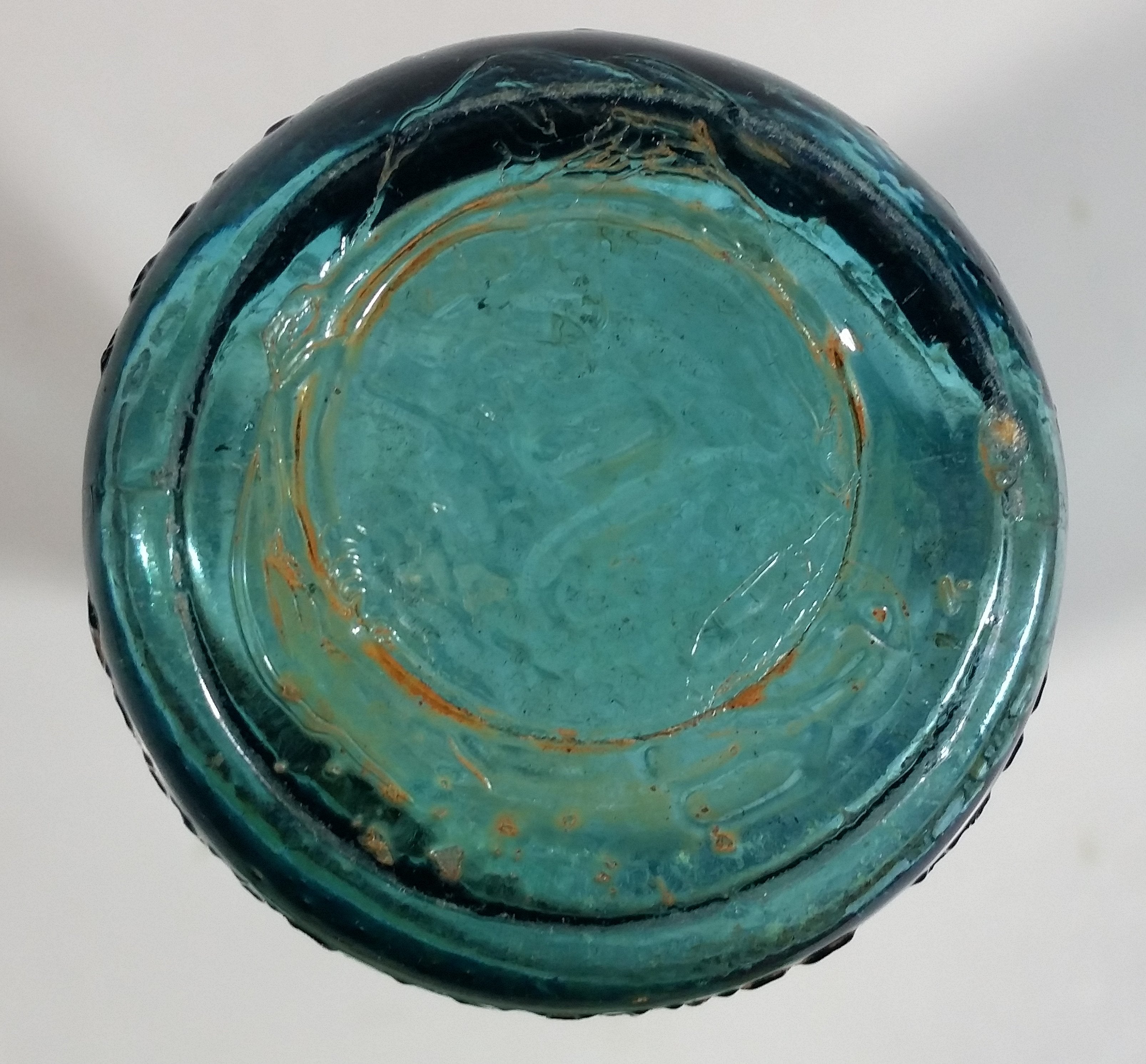 Rare Antique 1900-1916 Coca Cola Soda Pop Embossed Blue Green Aqua Glass Beverage Bottle Canada - Embossed Lettering 26