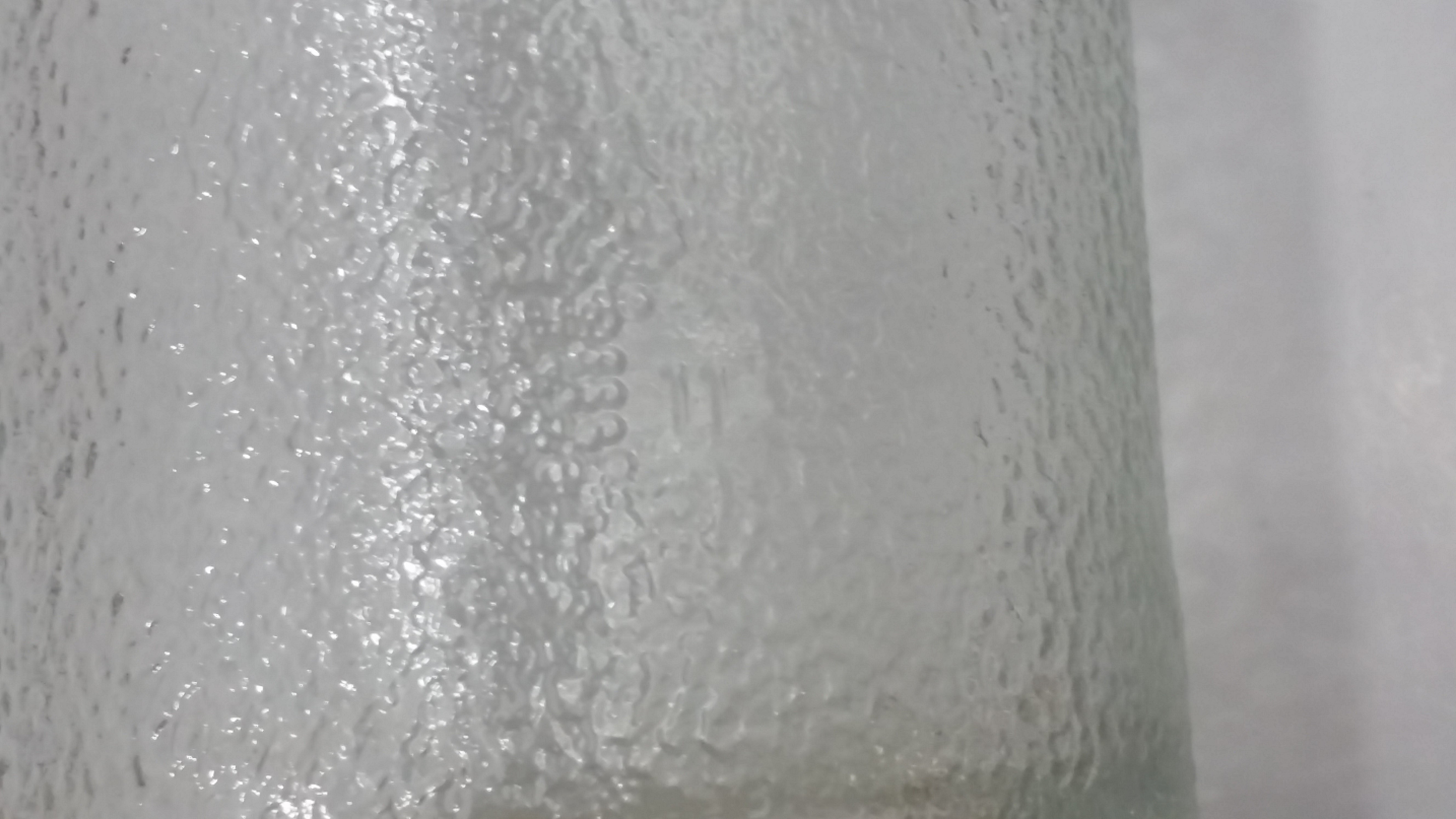 Vintage Clear Indented Half Blurred Glass Beverage Bottle 8