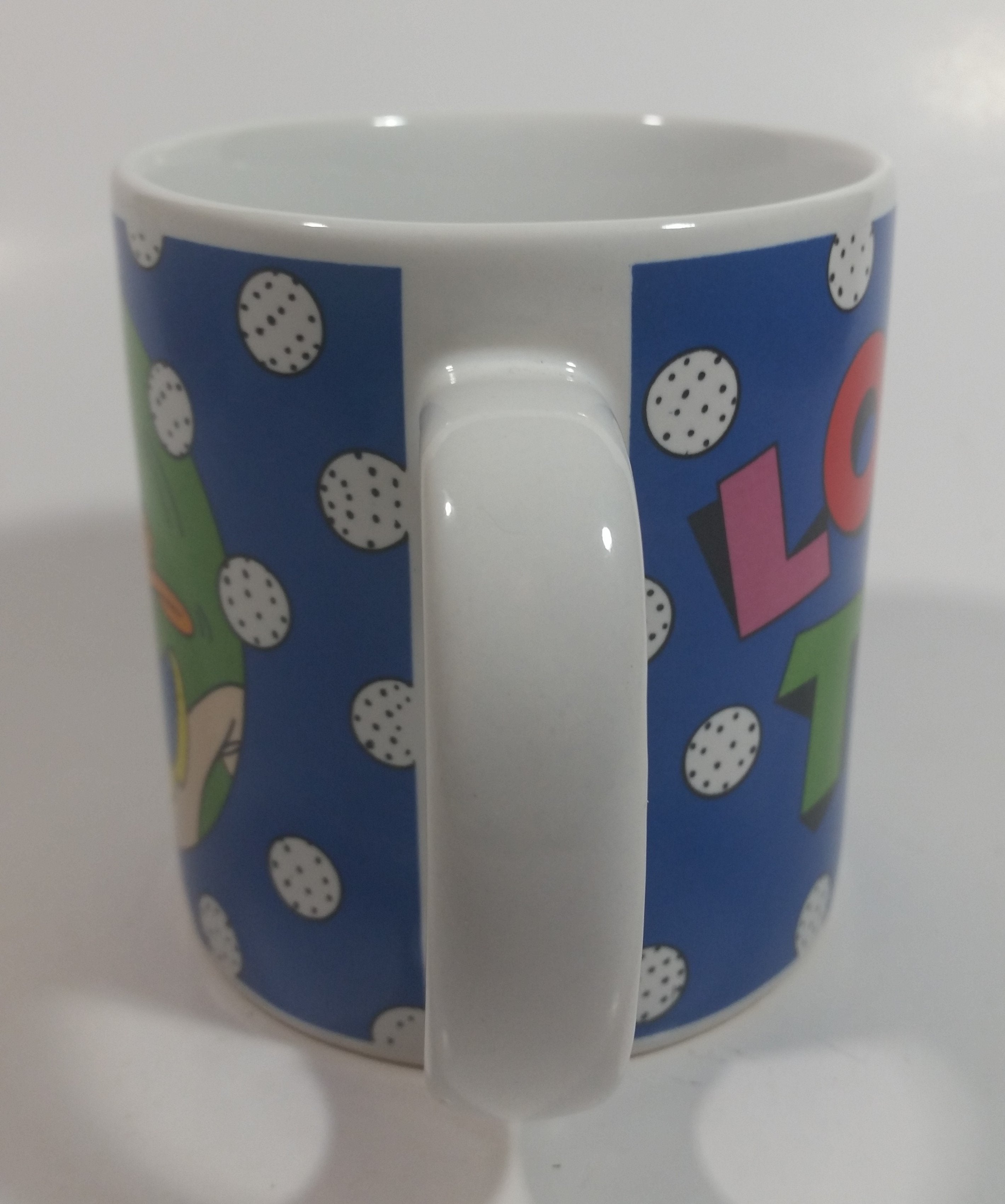 1994 Sakura Looney Tunes Daffy Duck Golf Themed Cartoon Character Ceramic Coffee Mug Television Collectible 3