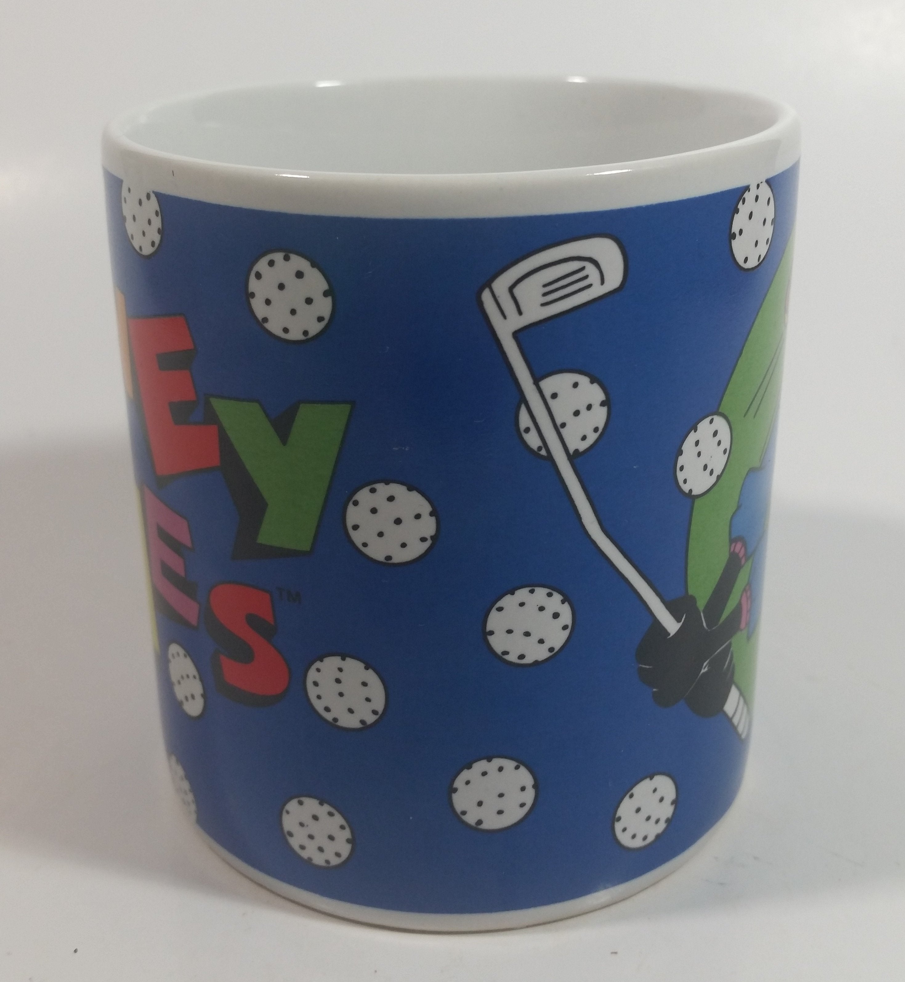 1994 Sakura Looney Tunes Daffy Duck Golf Themed Cartoon Character Ceramic Coffee Mug Television Collectible 7