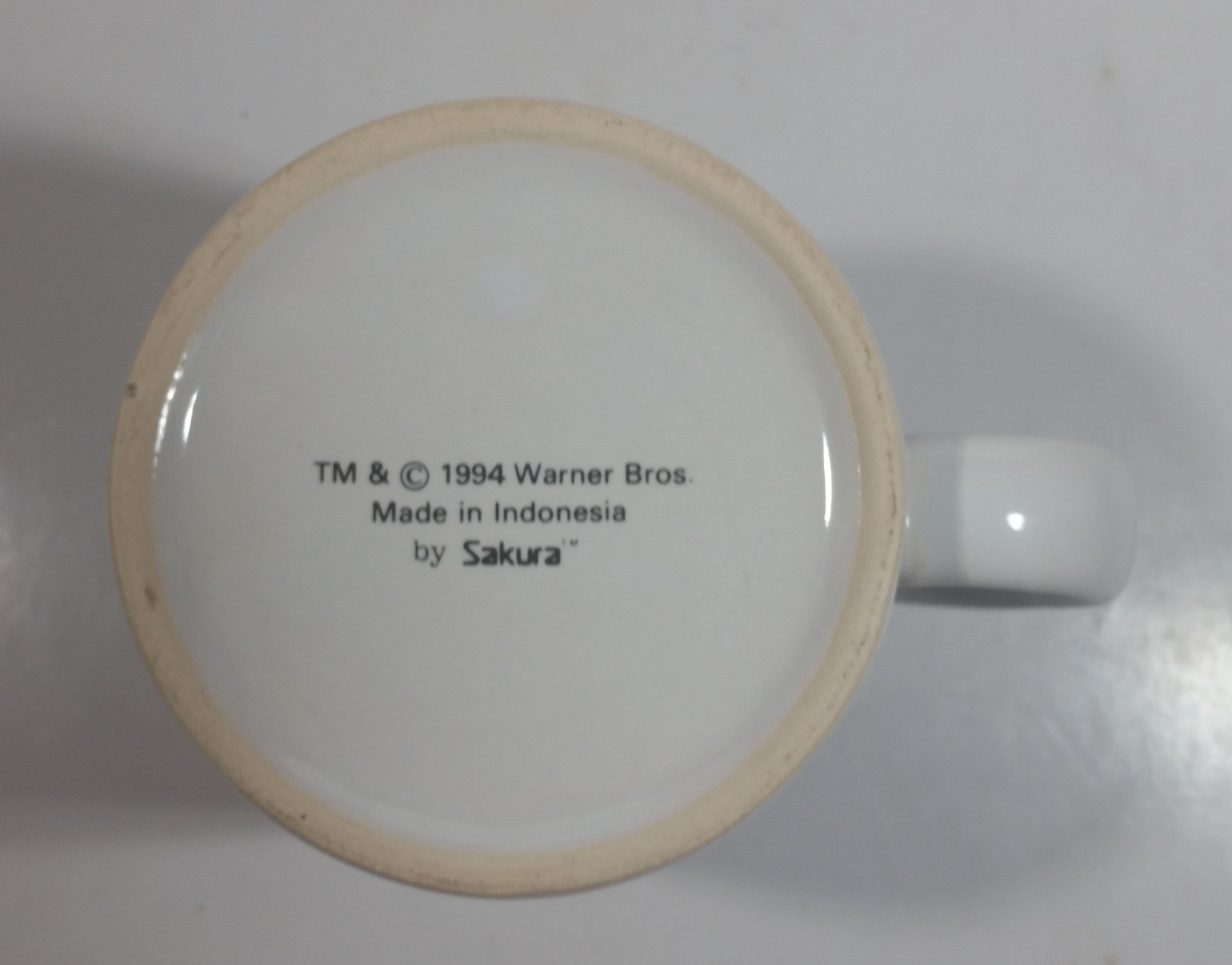 1994 Sakura Looney Tunes Daffy Duck Golf Themed Cartoon Character Ceramic Coffee Mug Television Collectible 10