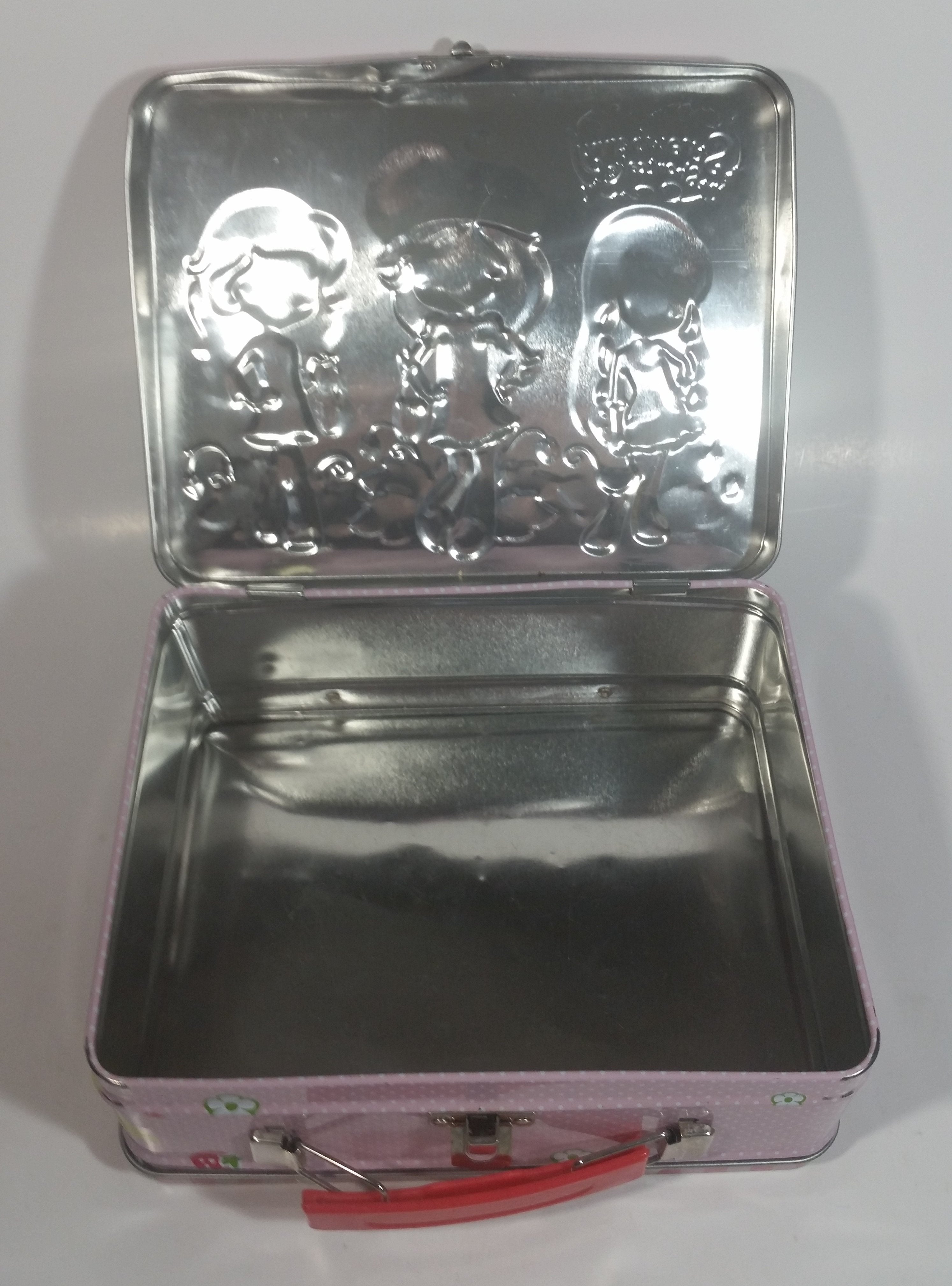 2012 American Greetings Strawberry Short cake Embossed Pink and Green Tin Metal Lunch Box 11