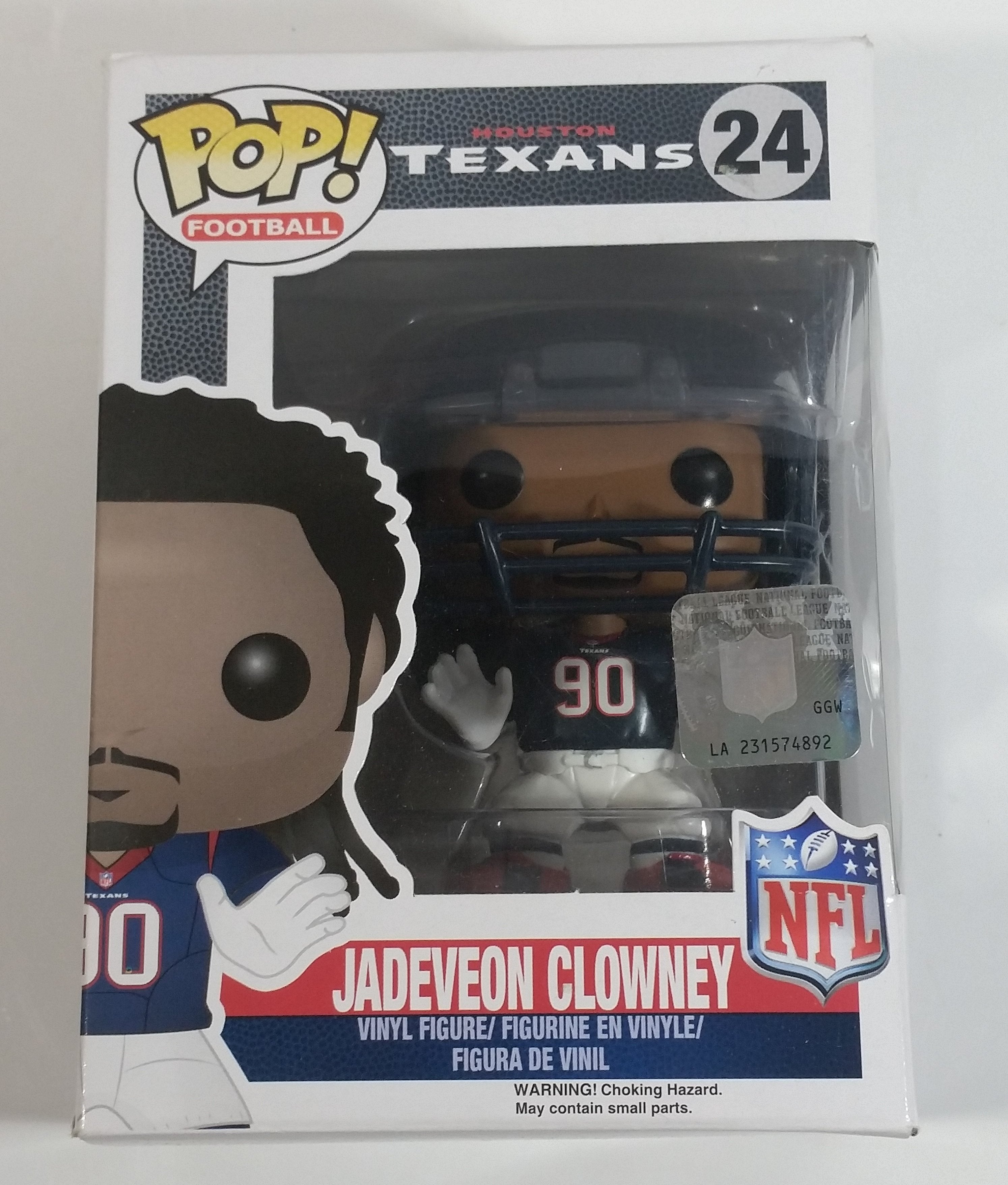2014 Funko Pop! NFL Houston Texans Football Team 29 Jadeveon Clowney #24 Toy Collectible Vinyl Figure in Box 1