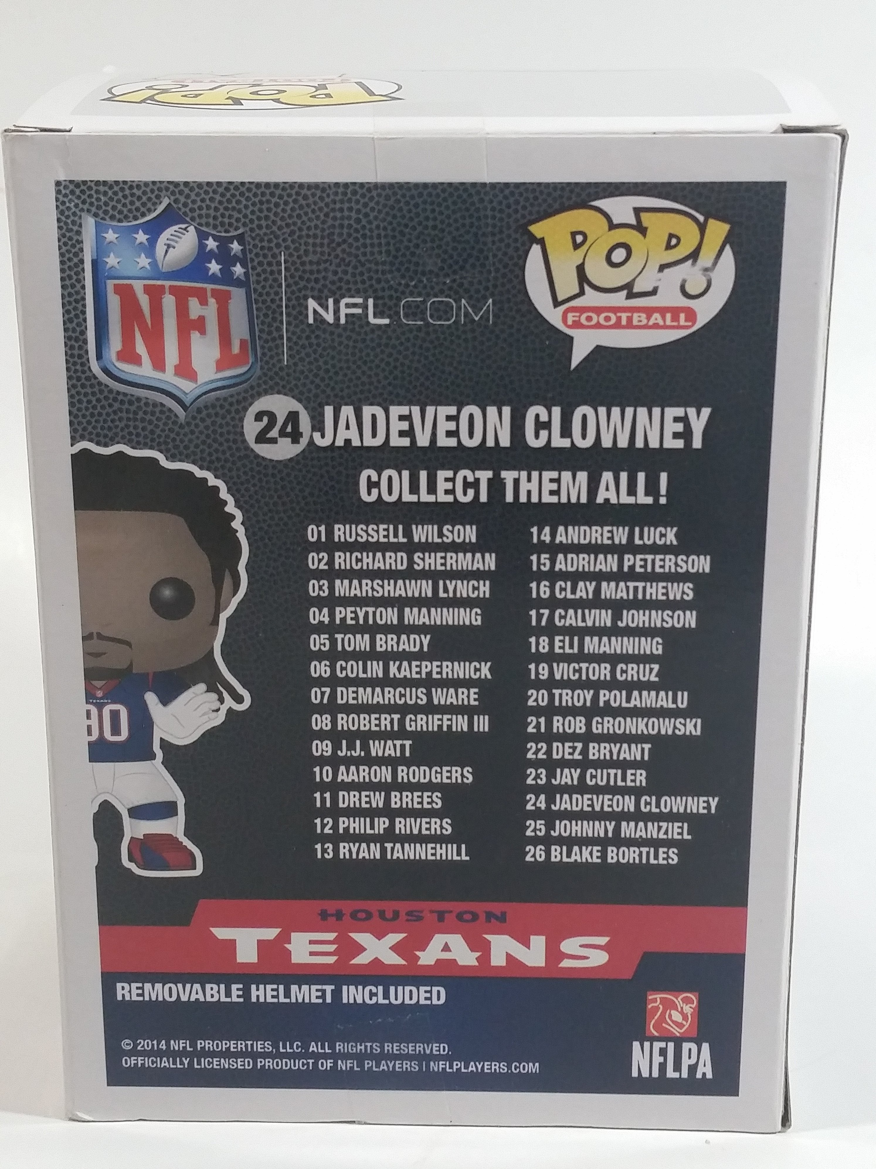 2014 Funko Pop! NFL Houston Texans Football Team 29 Jadeveon Clowney #24 Toy Collectible Vinyl Figure in Box 3