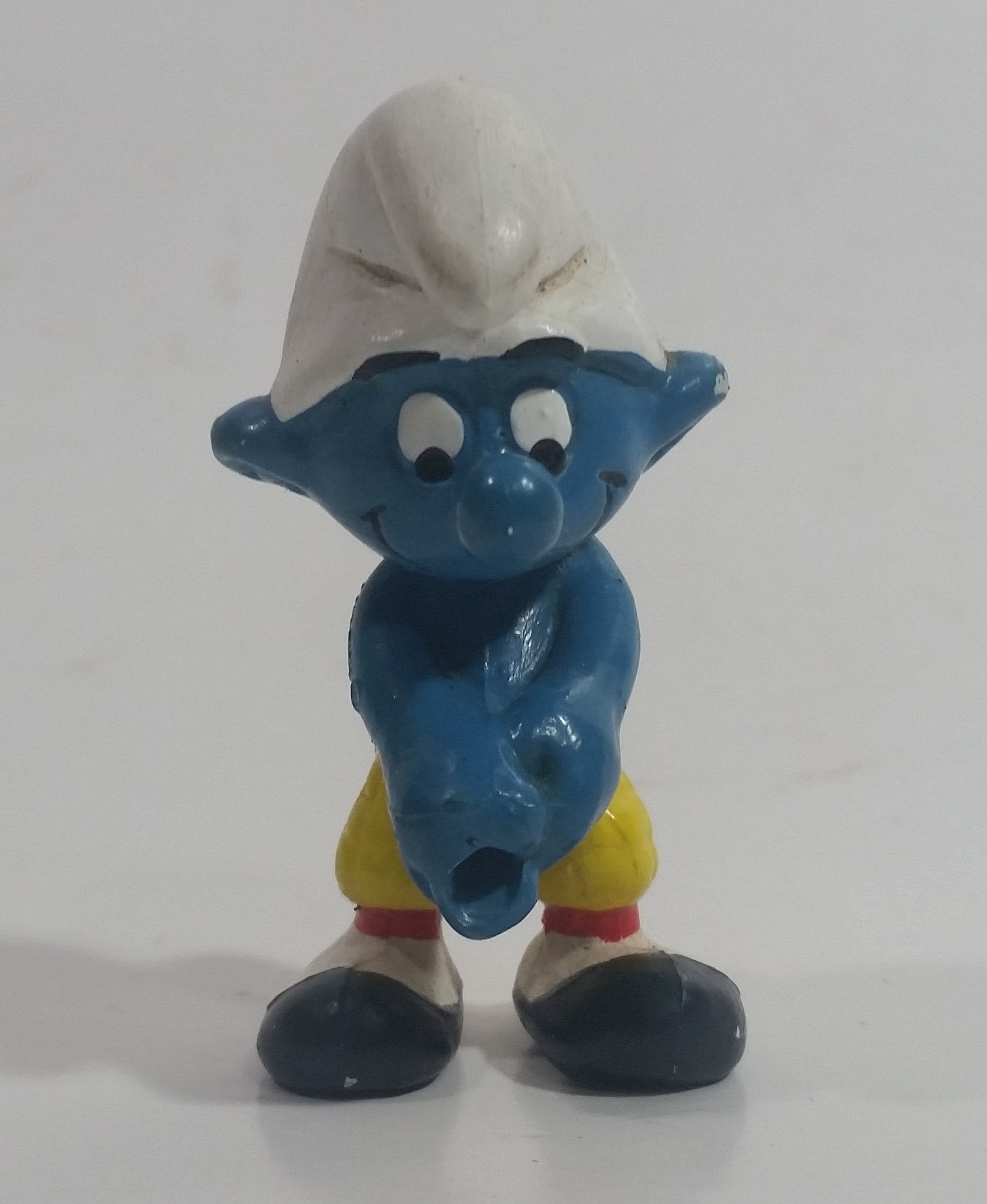Vintage 1978 Peyo Smurf Character Golfing Golfer PVC Toy Figure - No Club