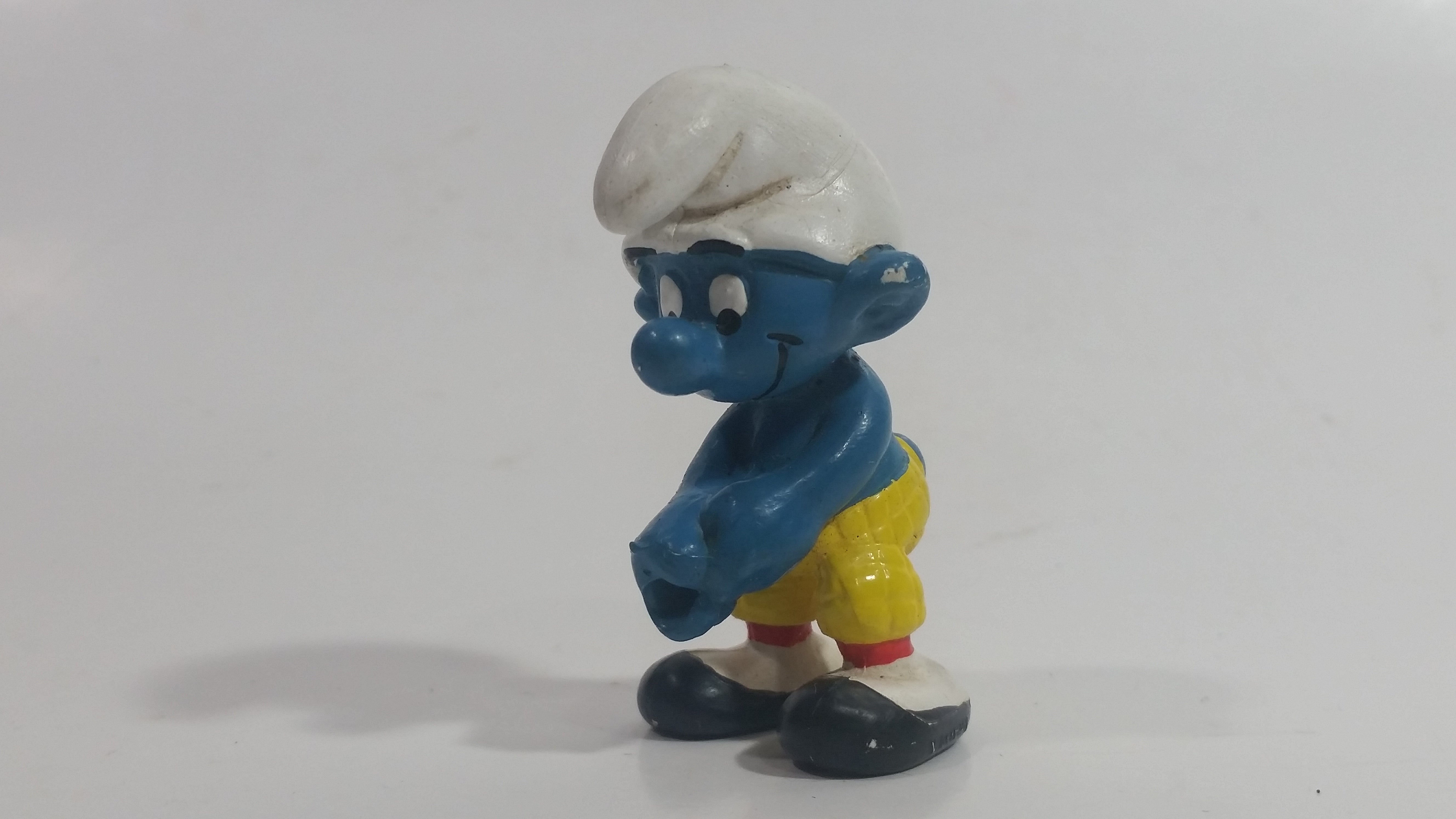 Vintage 1978 Peyo Smurf Character Golfing Golfer PVC Toy Figure - No Club 2