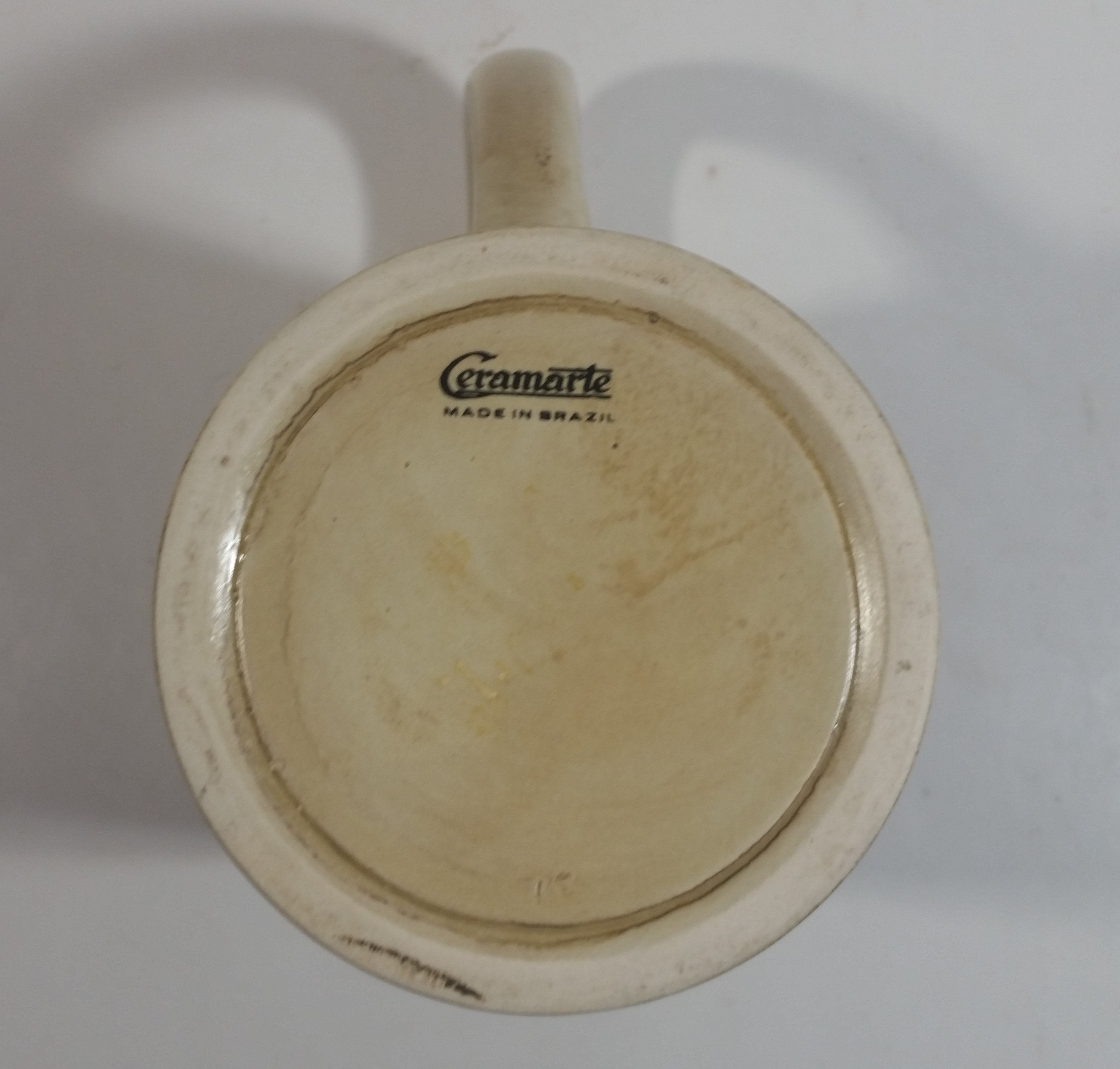 Vinage 1980 Ceramarte Brazil Anheuser Busch Budweiser Beer Embossed 3D Raised Relief Ceramic Stein Mug 10