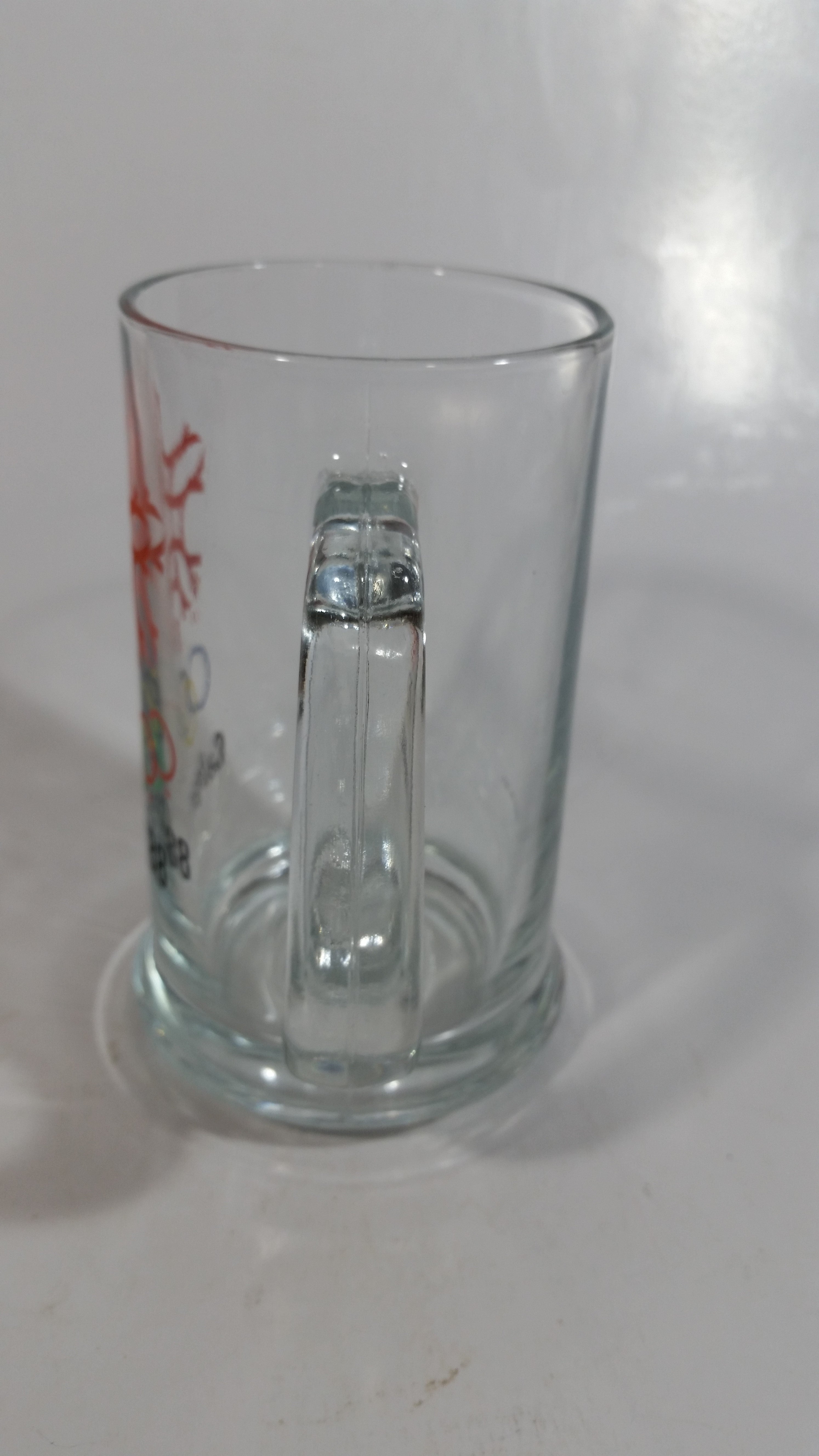 1988 Calgary Winter Olympic Games 5 1/2" Tall Glass Beer Mug 3