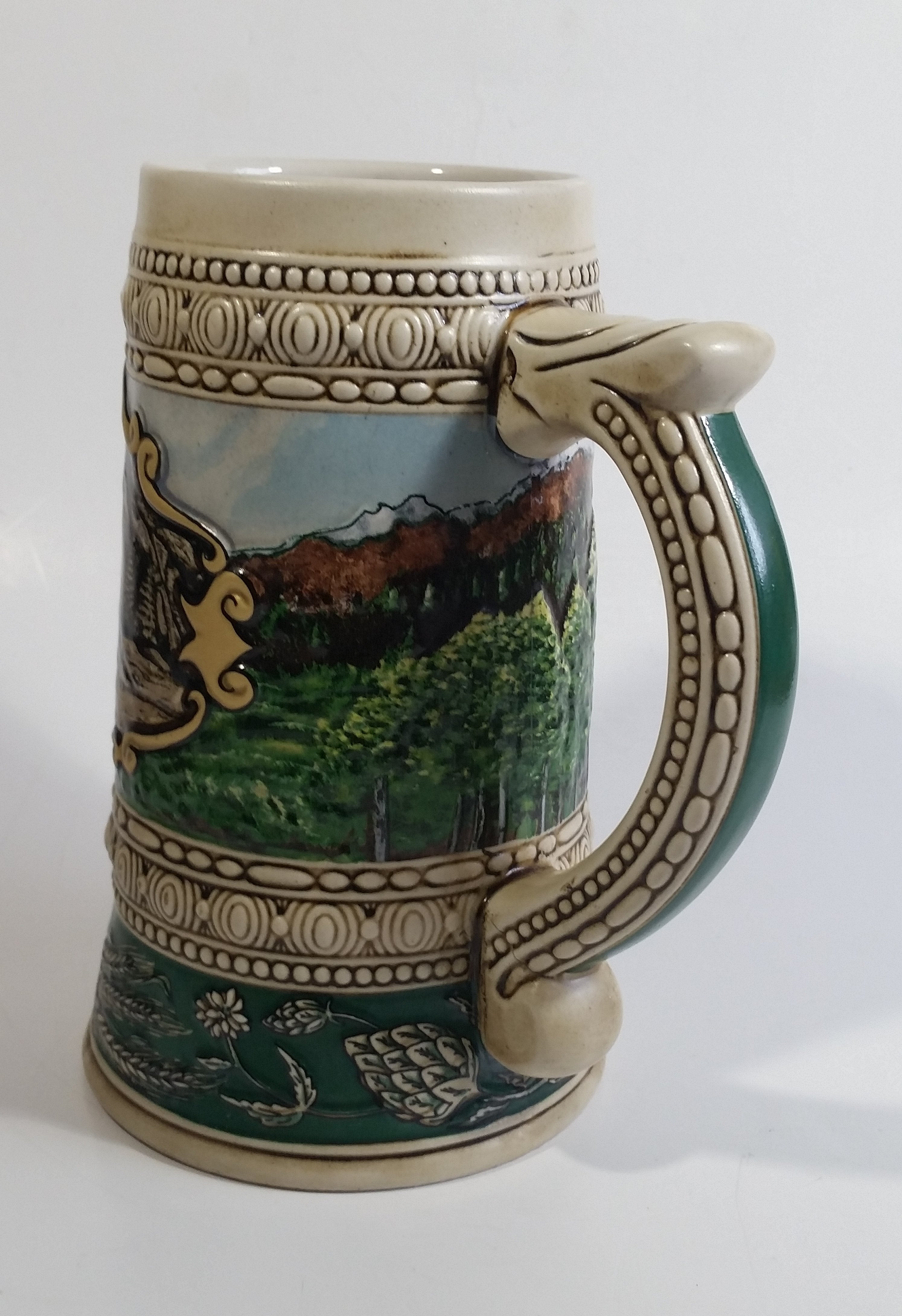 1990 Ceramarte Coors Brewing Company 1935 Print Advertisement Hand Painted Ceramic Beer Stein Made in Brazil 4