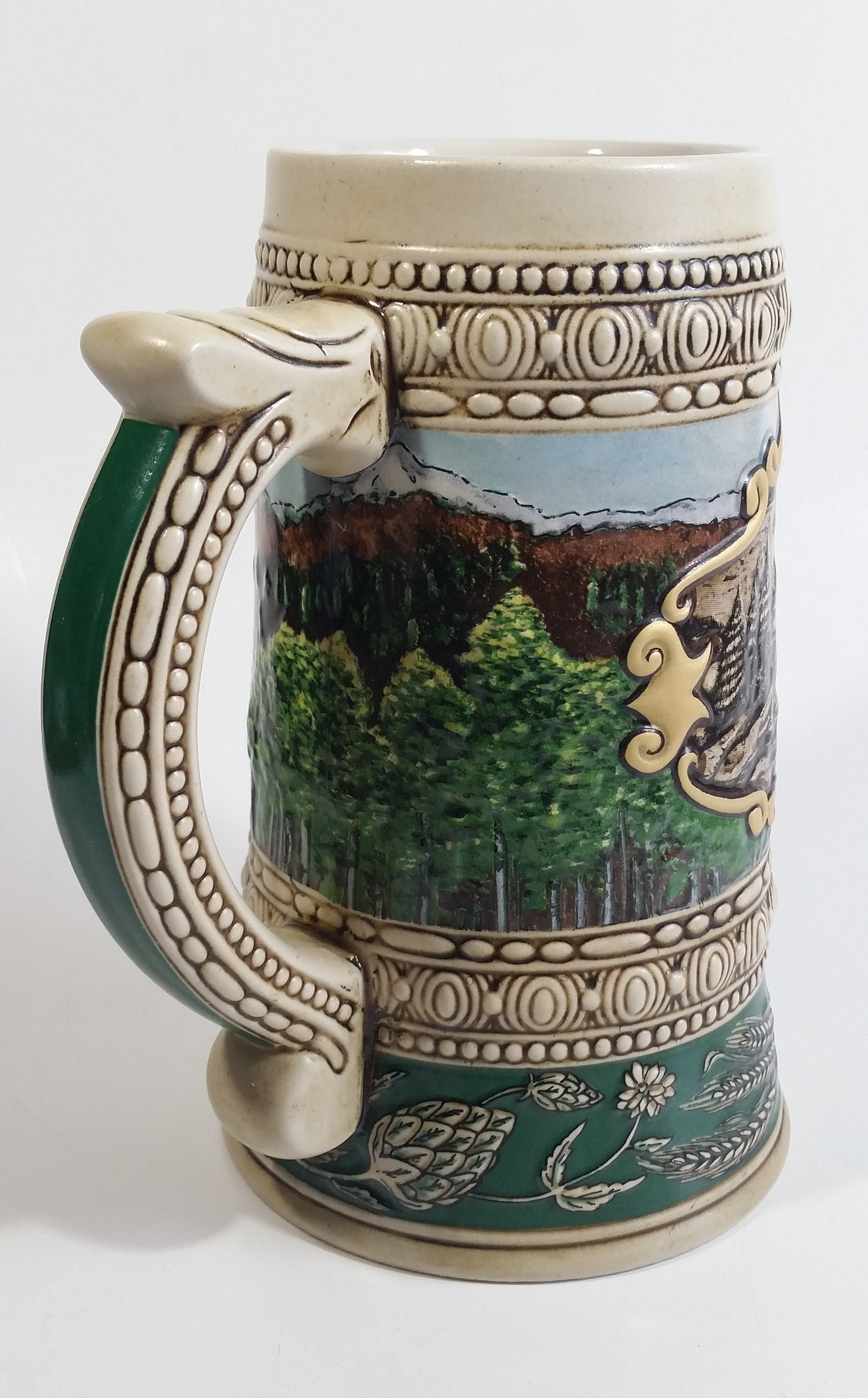 1990 Ceramarte Coors Brewing Company 1935 Print Advertisement Hand Painted Ceramic Beer Stein Made in Brazil 6