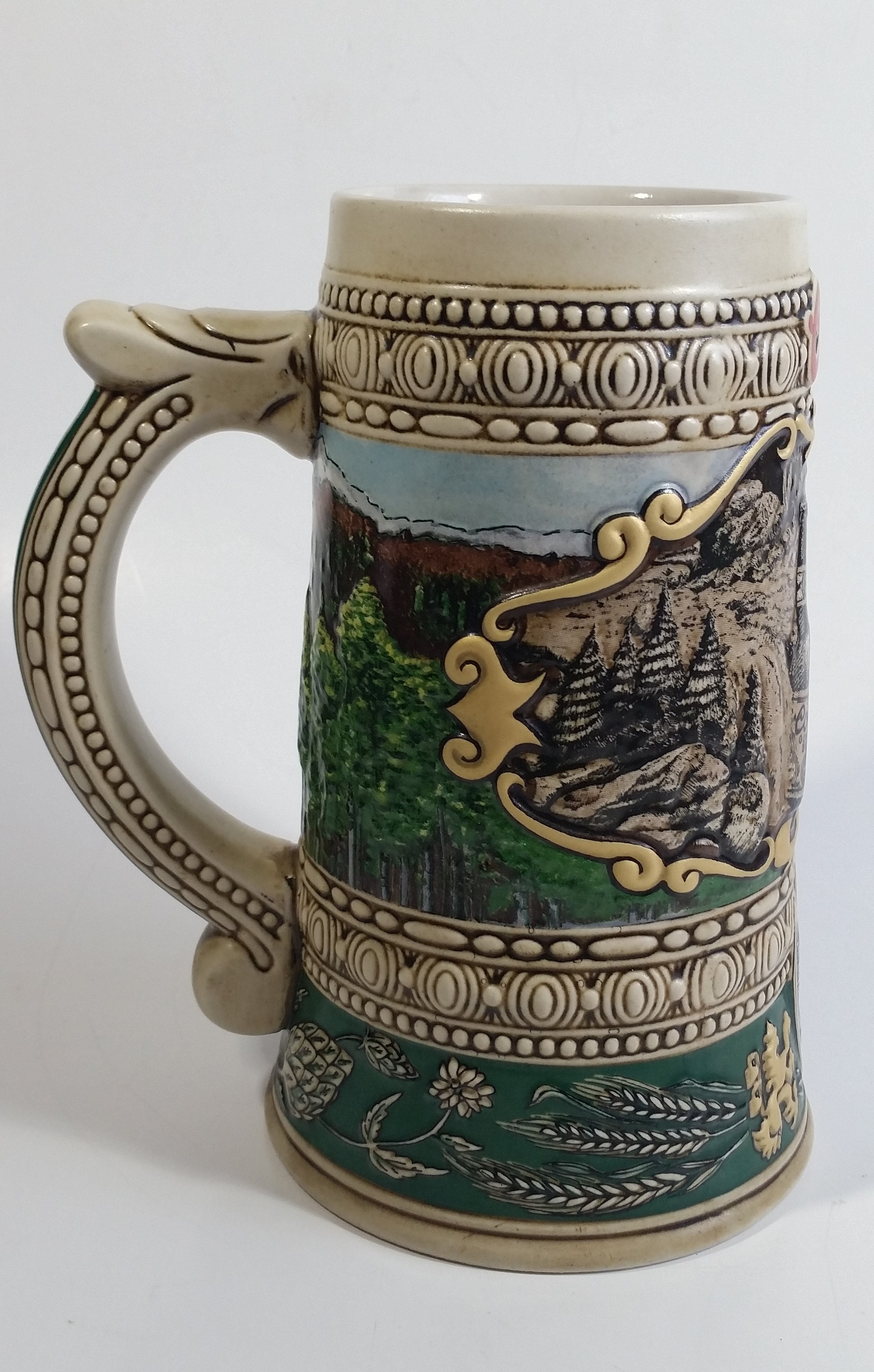 1990 Ceramarte Coors Brewing Company 1935 Print Advertisement Hand Painted Ceramic Beer Stein Made in Brazil 7