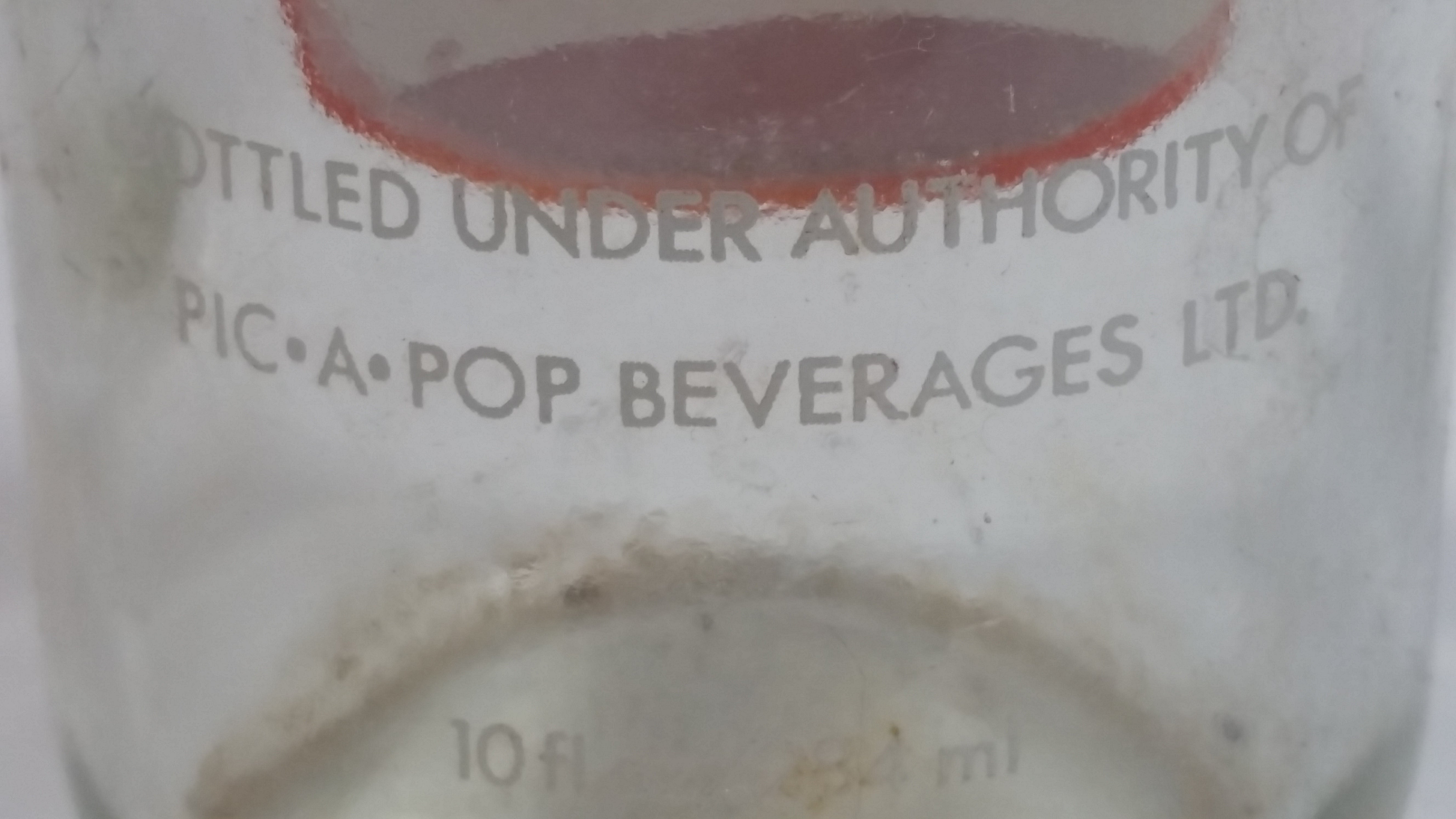 Vintage Pic-A-Pop 6 1/2" Tall 10 Fl oz 284mL Clear Glass Soda Pop Beverage Bottle 4