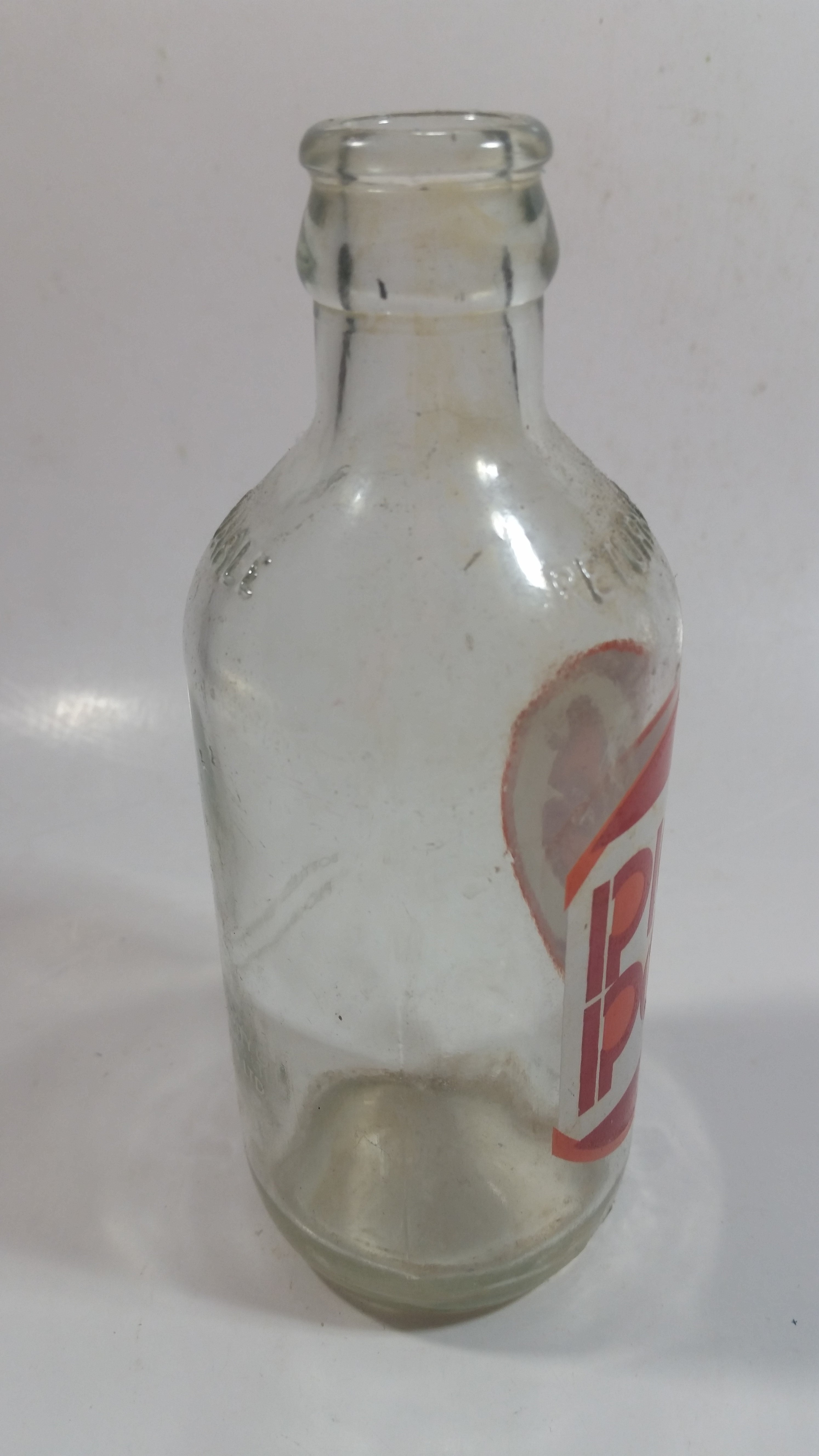 Vintage Pic-A-Pop 6 1/2" Tall 10 Fl oz 284mL Clear Glass Soda Pop Beverage Bottle 5