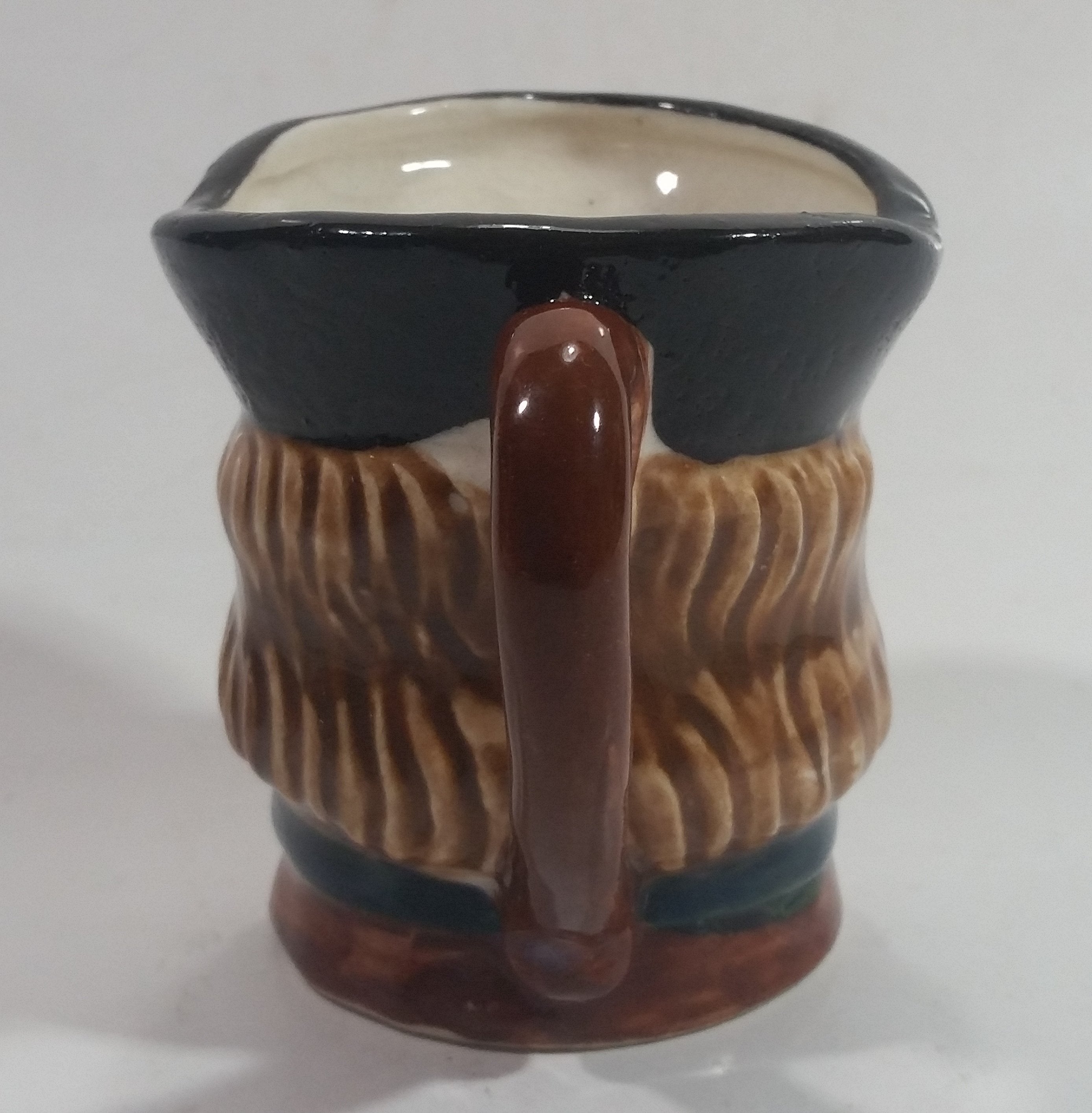 Antique Toby Style 3" Tall Colonial Man Face Mug Hand Painted 8