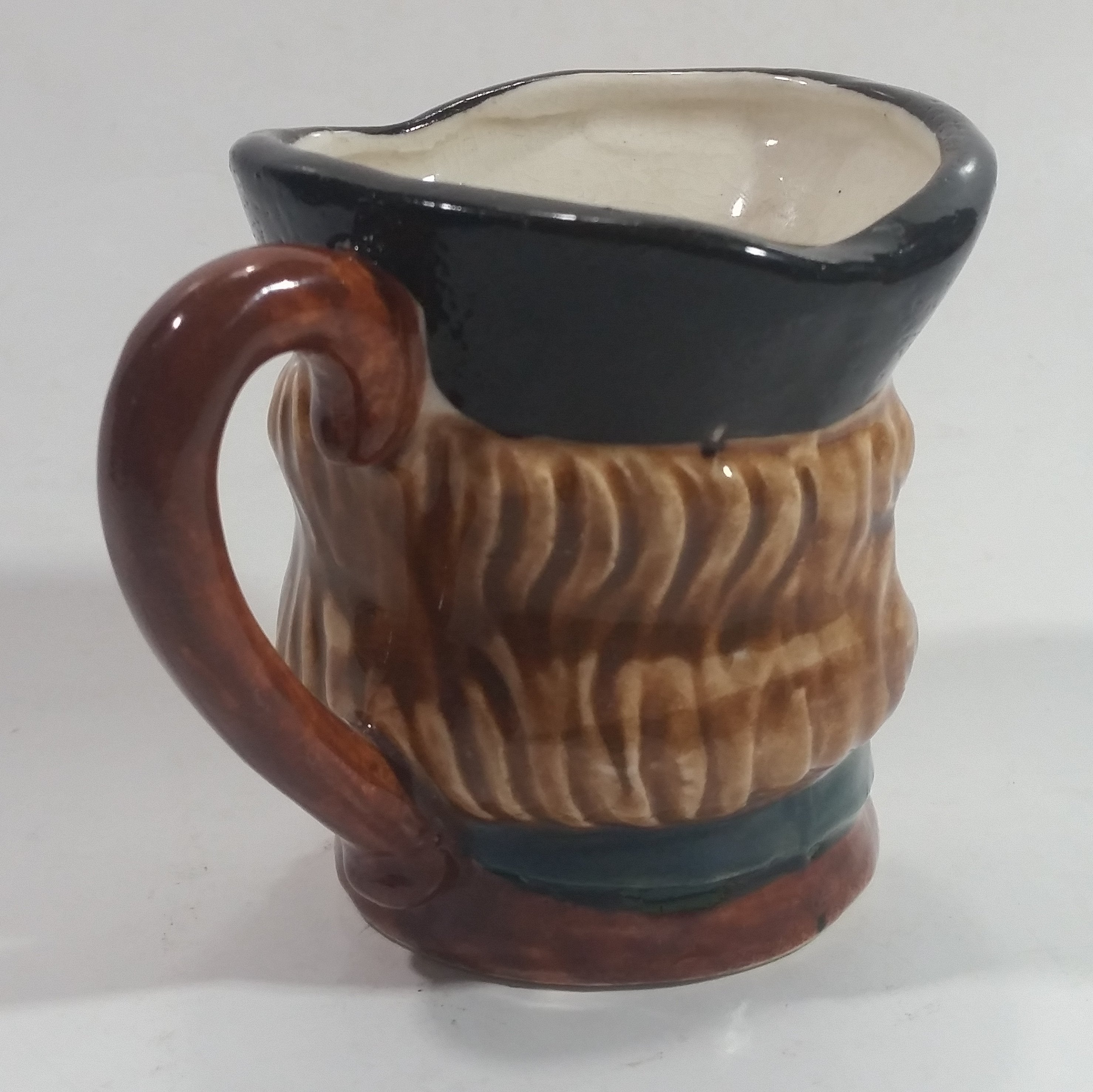 Antique Toby Style 3" Tall Colonial Man Face Mug Hand Painted 9