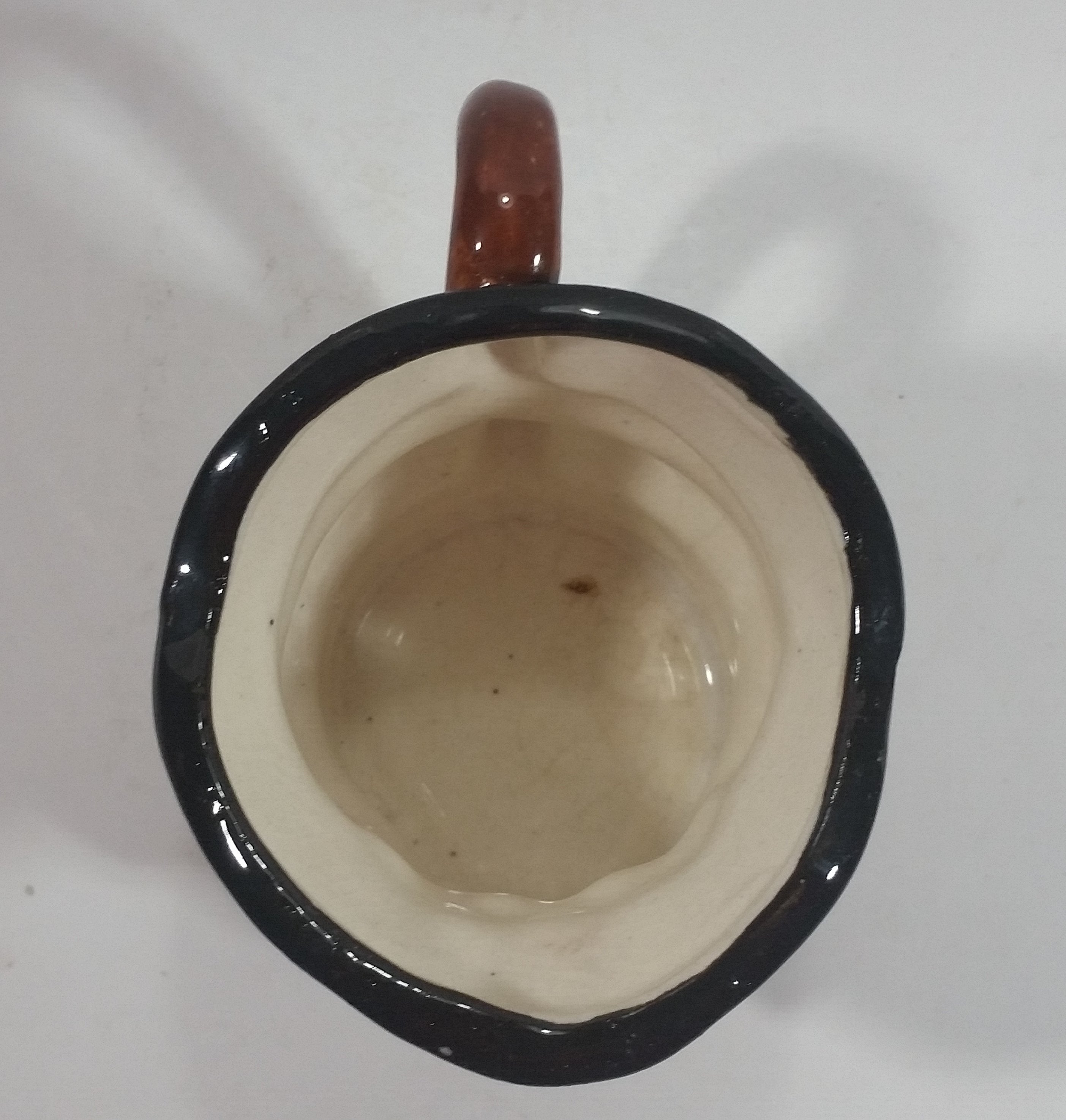 Antique Toby Style 3" Tall Colonial Man Face Mug Hand Painted 2
