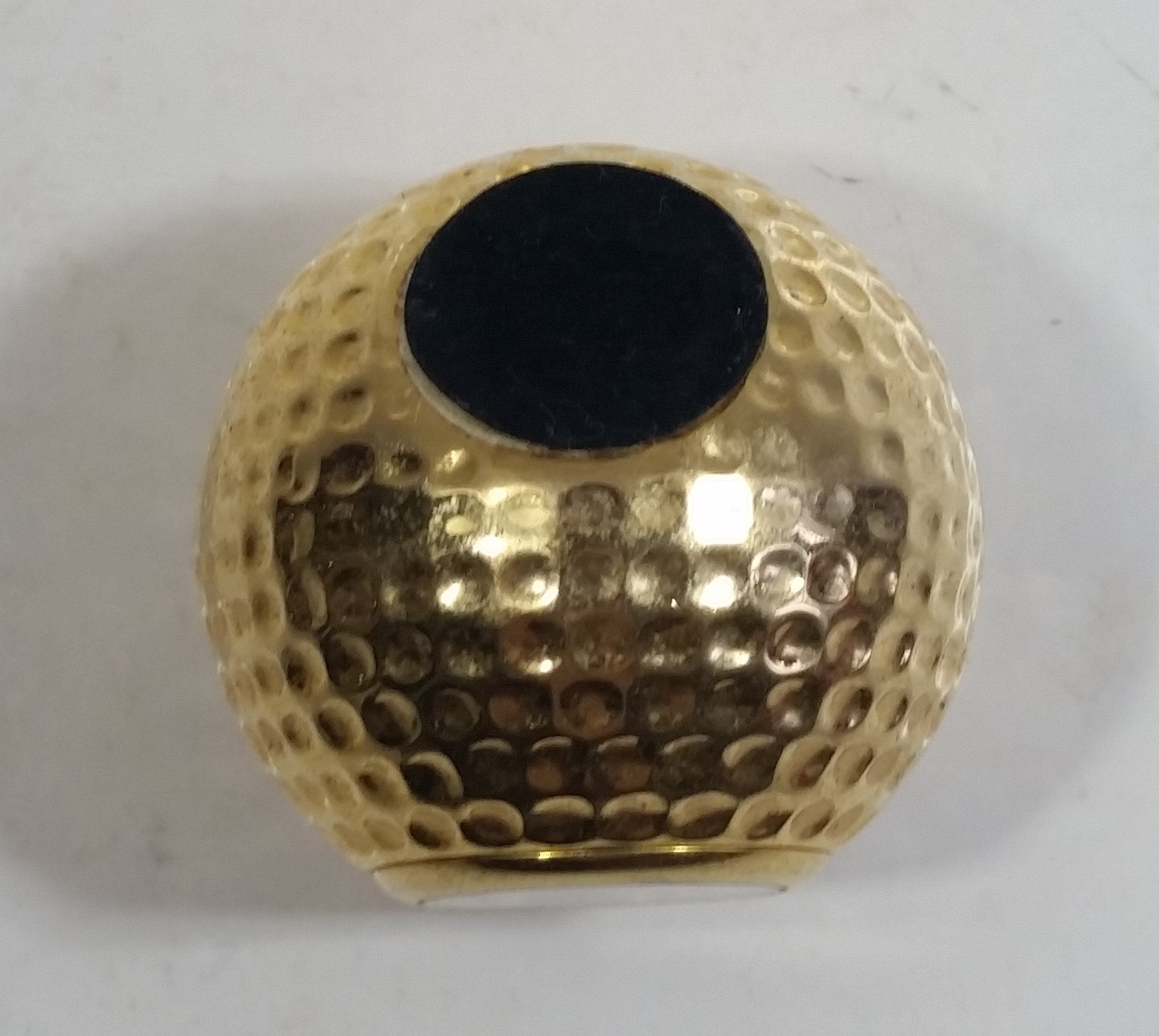Vintage Gold Brass Golf Ball Desk Clock Paper Weight 5