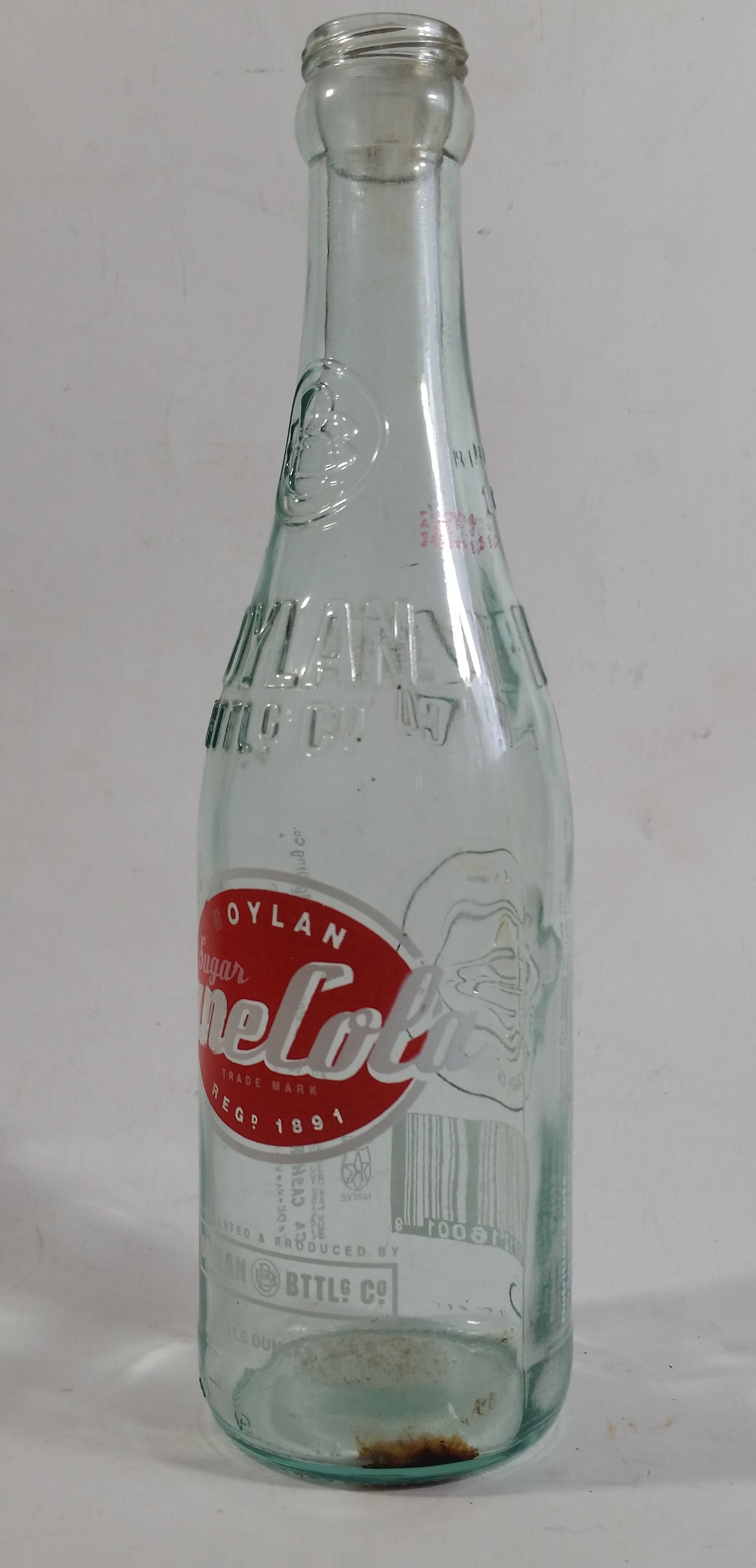 Modern Boylan Bottling Co. Sugar Cane Cola ACL Embossed Glass Soda Pop Beverage Bottle 3