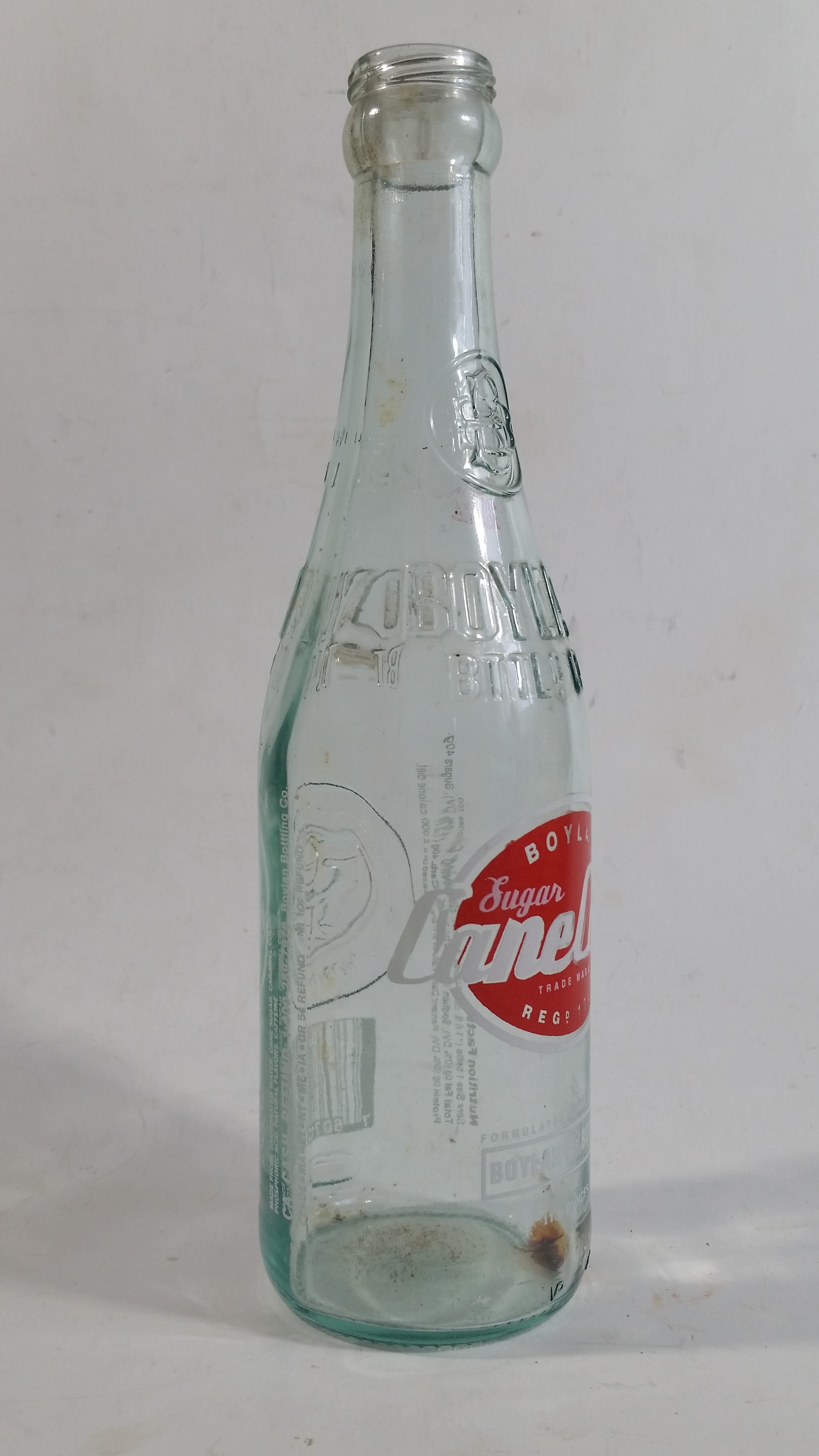 Modern Boylan Bottling Co. Sugar Cane Cola ACL Embossed Glass Soda Pop Beverage Bottle 9
