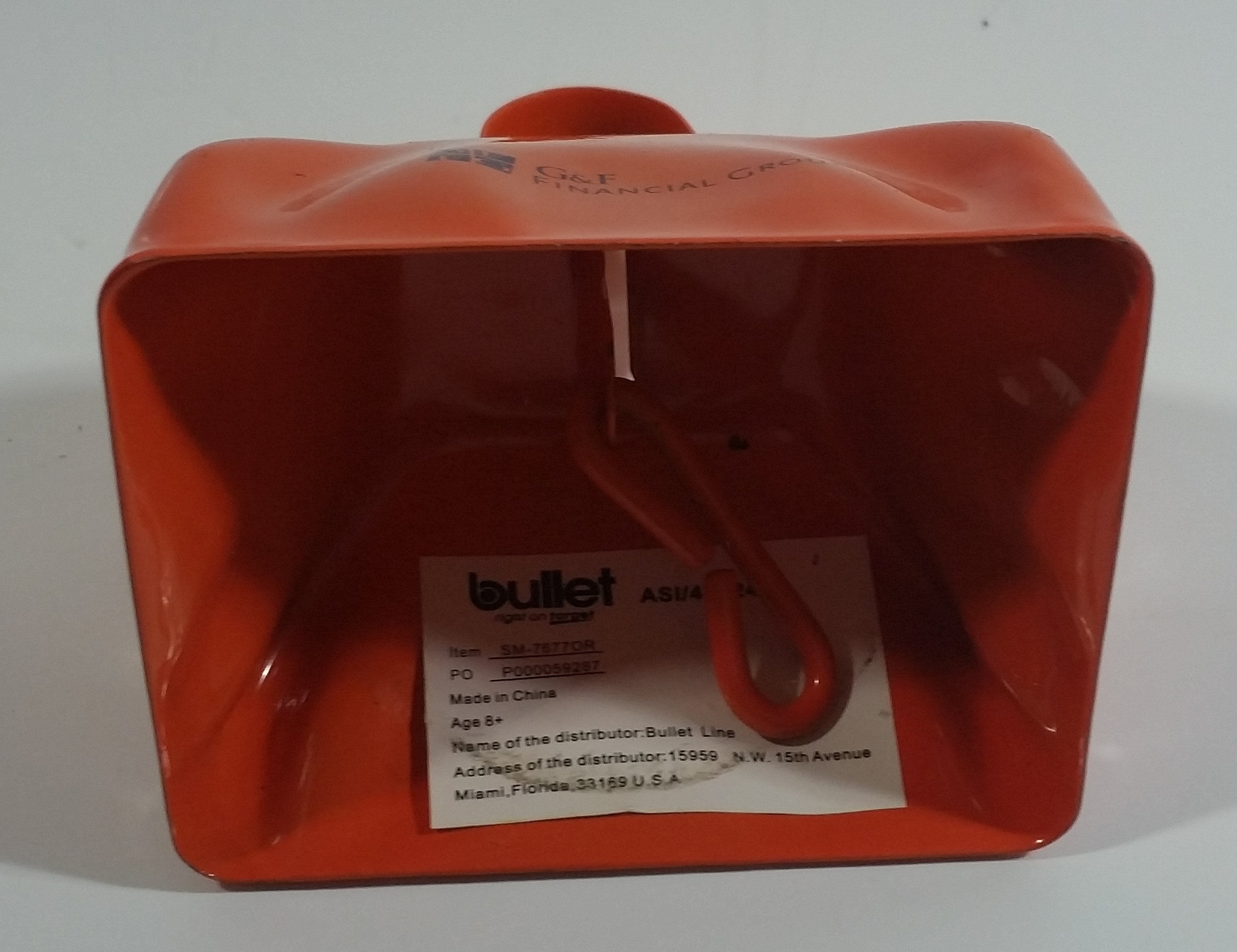 G&F Financial Group Orange Metal Bell Promotional Advertising Collectible 6