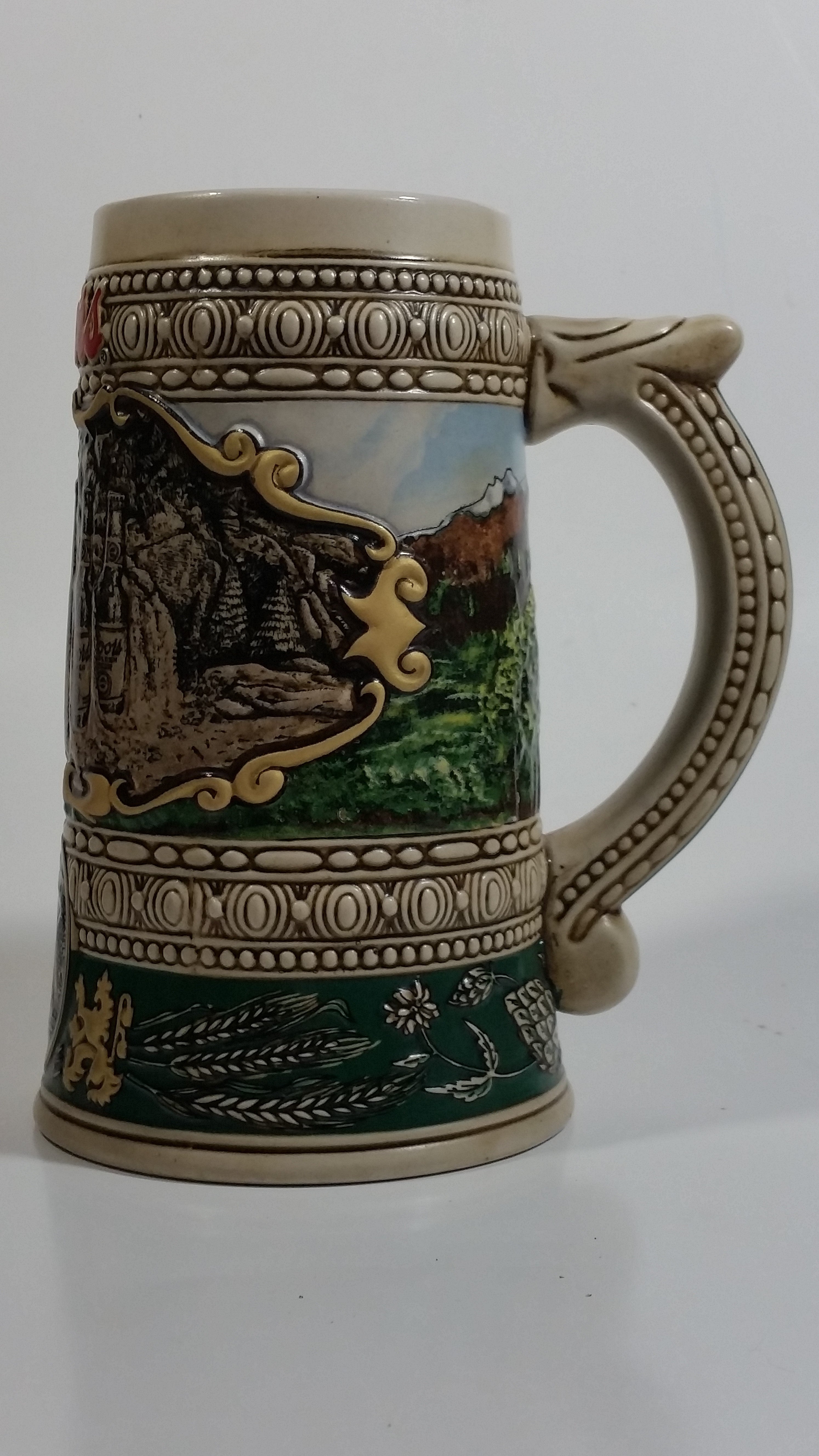 1990 Ceramarte Coors Brewing Company 1935 Print Advertisement Hand Painted Ceramic Beer Stein Made in Brazil 5