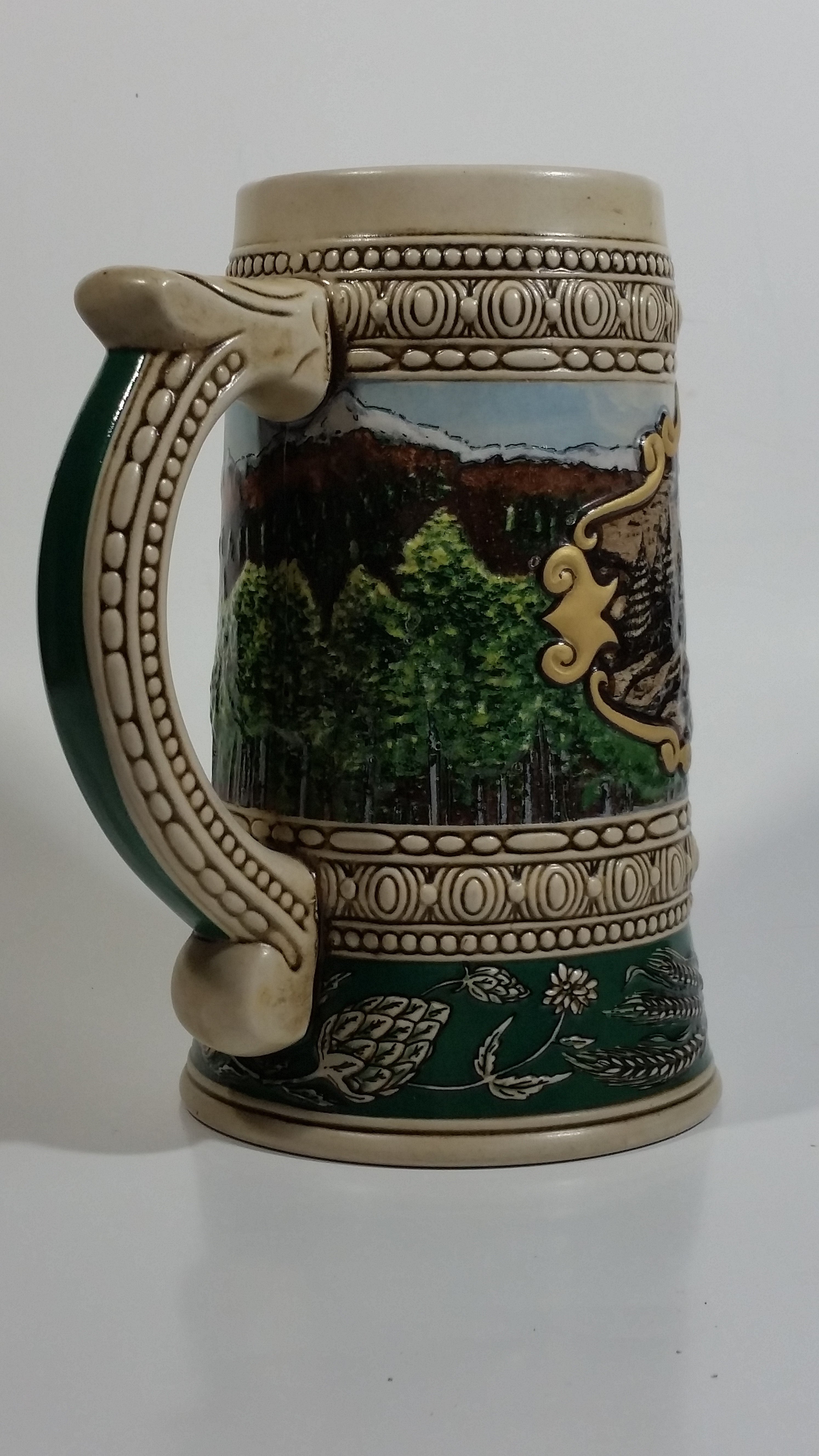 1990 Ceramarte Coors Brewing Company 1935 Print Advertisement Hand Painted Ceramic Beer Stein Made in Brazil 8