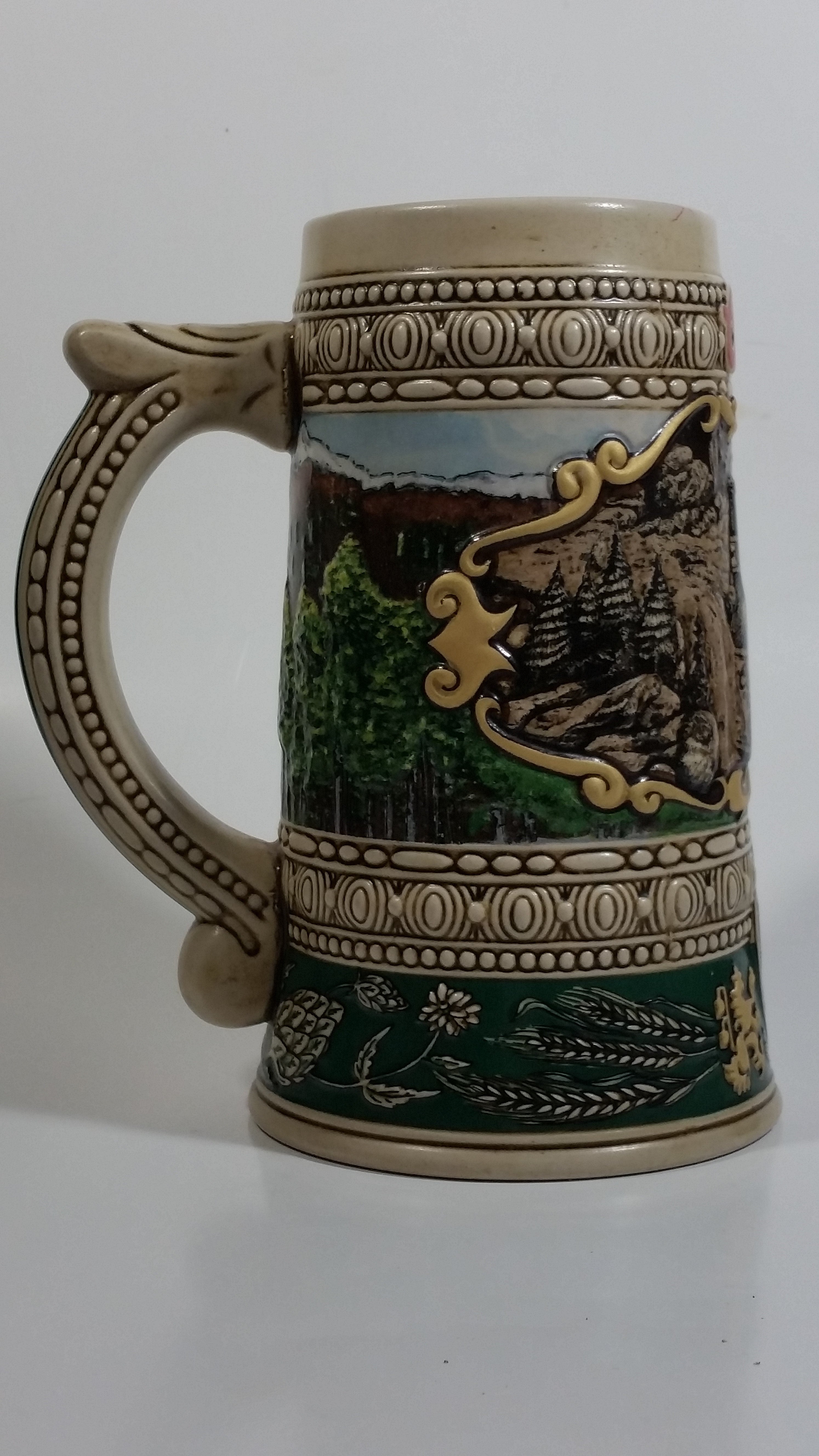 1990 Ceramarte Coors Brewing Company 1935 Print Advertisement Hand Painted Ceramic Beer Stein Made in Brazil 9