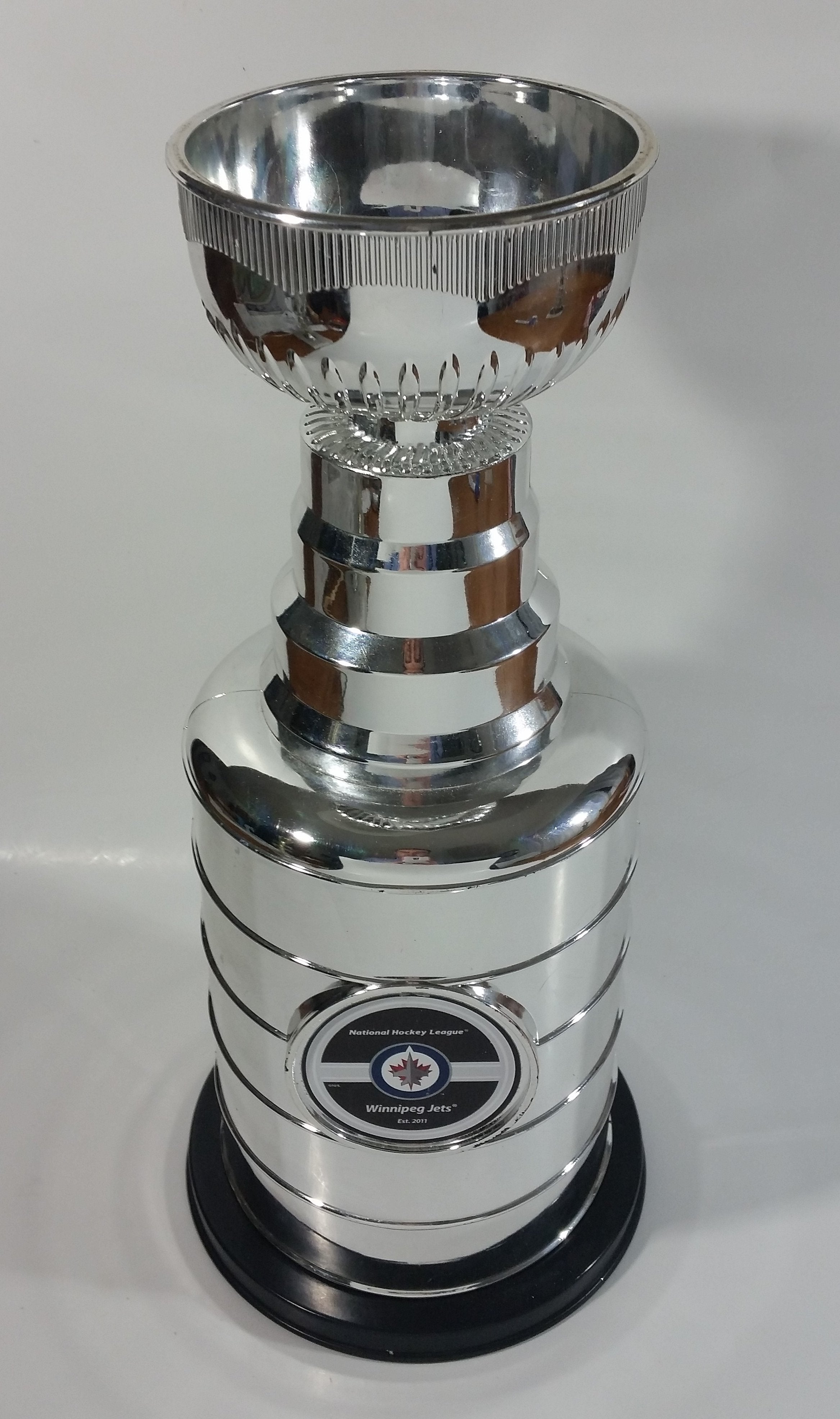 2011 Winnipeg Jets NHL Ice Hockey Team 14" Tall Stanley Cup Trophy Coin Bank 9