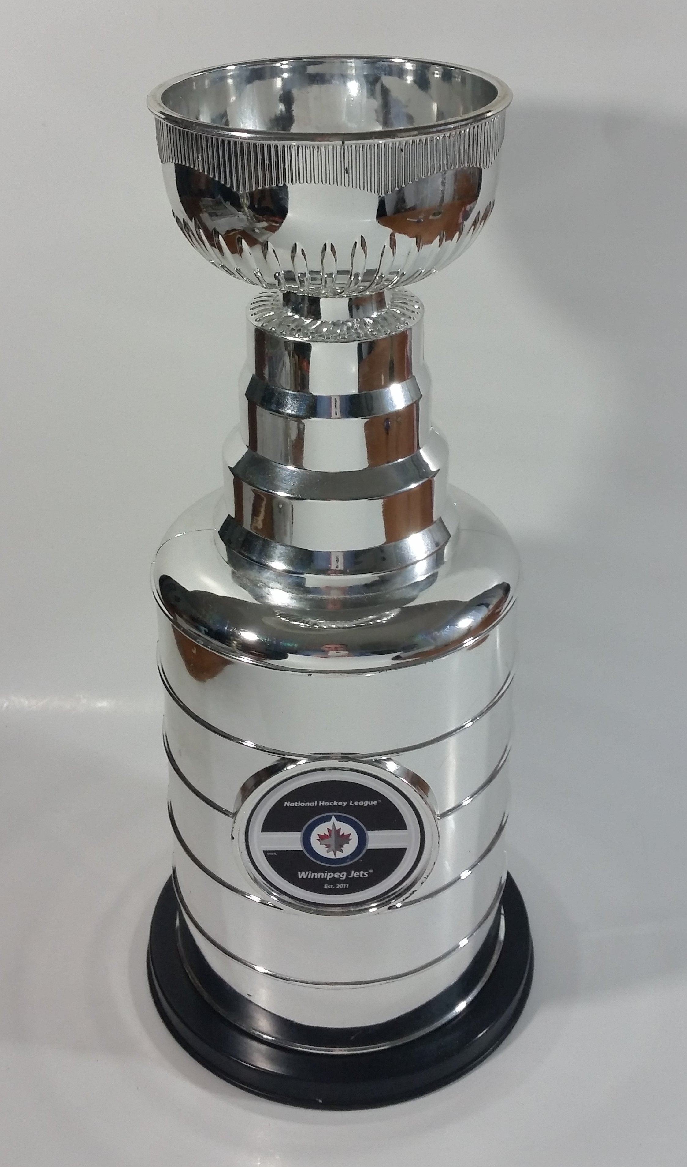 2011 Winnipeg Jets NHL Ice Hockey Team 14" Tall Stanley Cup Trophy Coin Bank 10