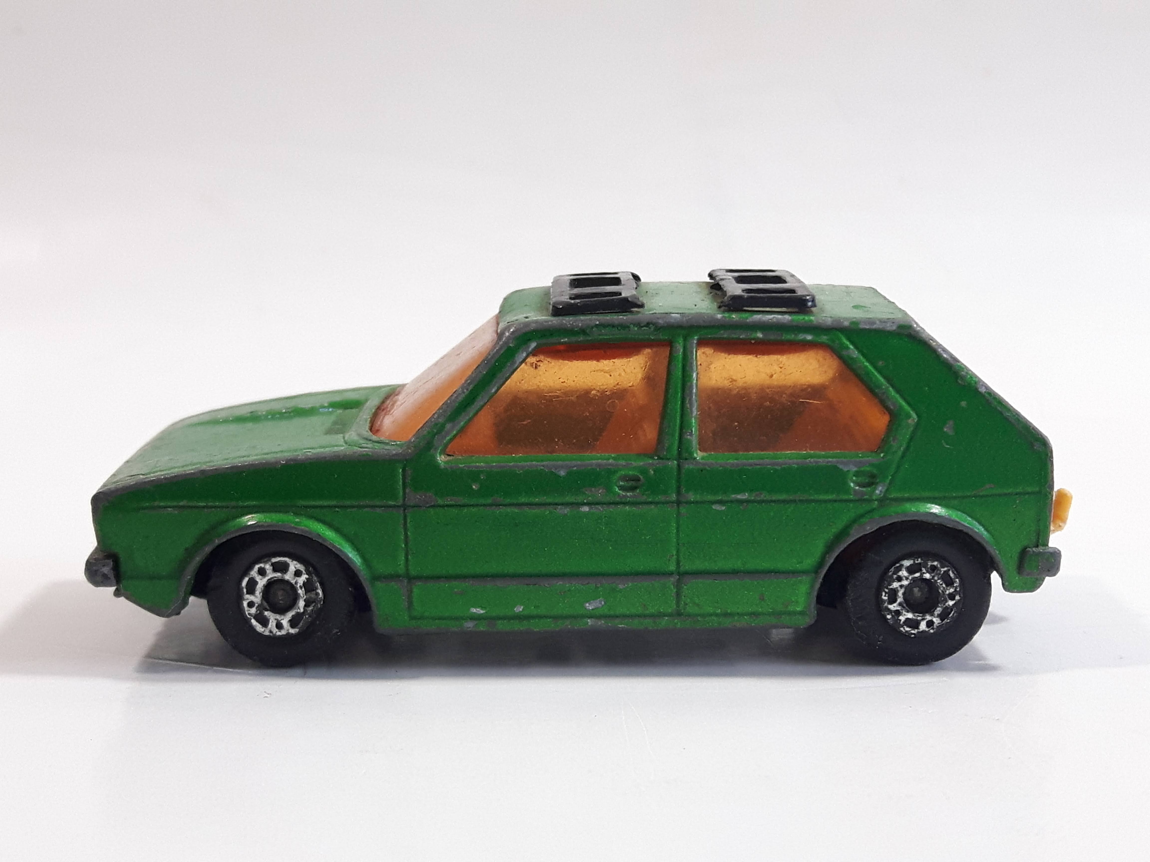 1976 Lesney Products Matchbox Dark Green Superfast No. 7 VW Volkswagen Golf Toy Car Vehicle 14