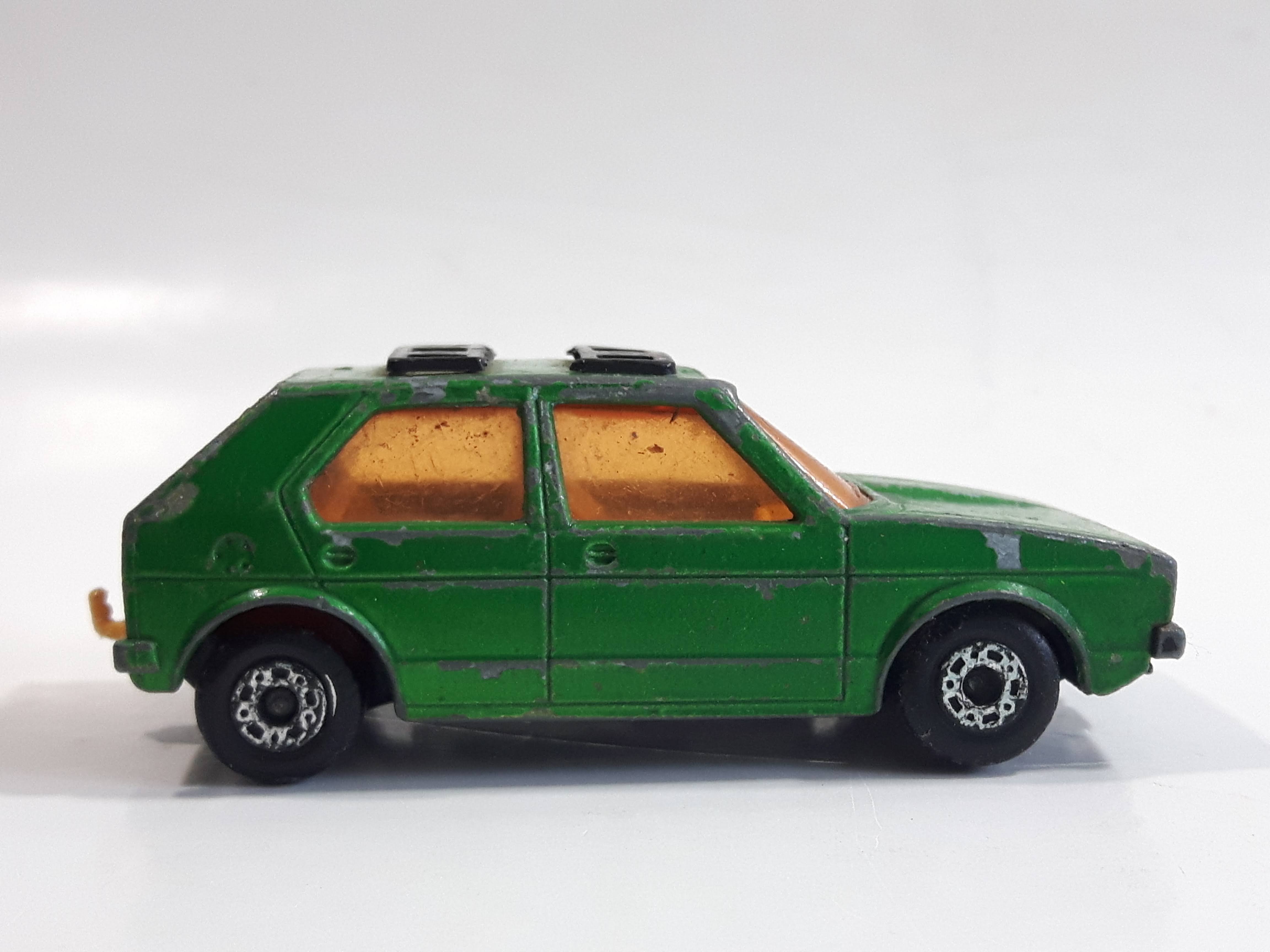 1976 Lesney Products Matchbox Dark Green Superfast No. 7 VW Volkswagen Golf Toy Car Vehicle 4