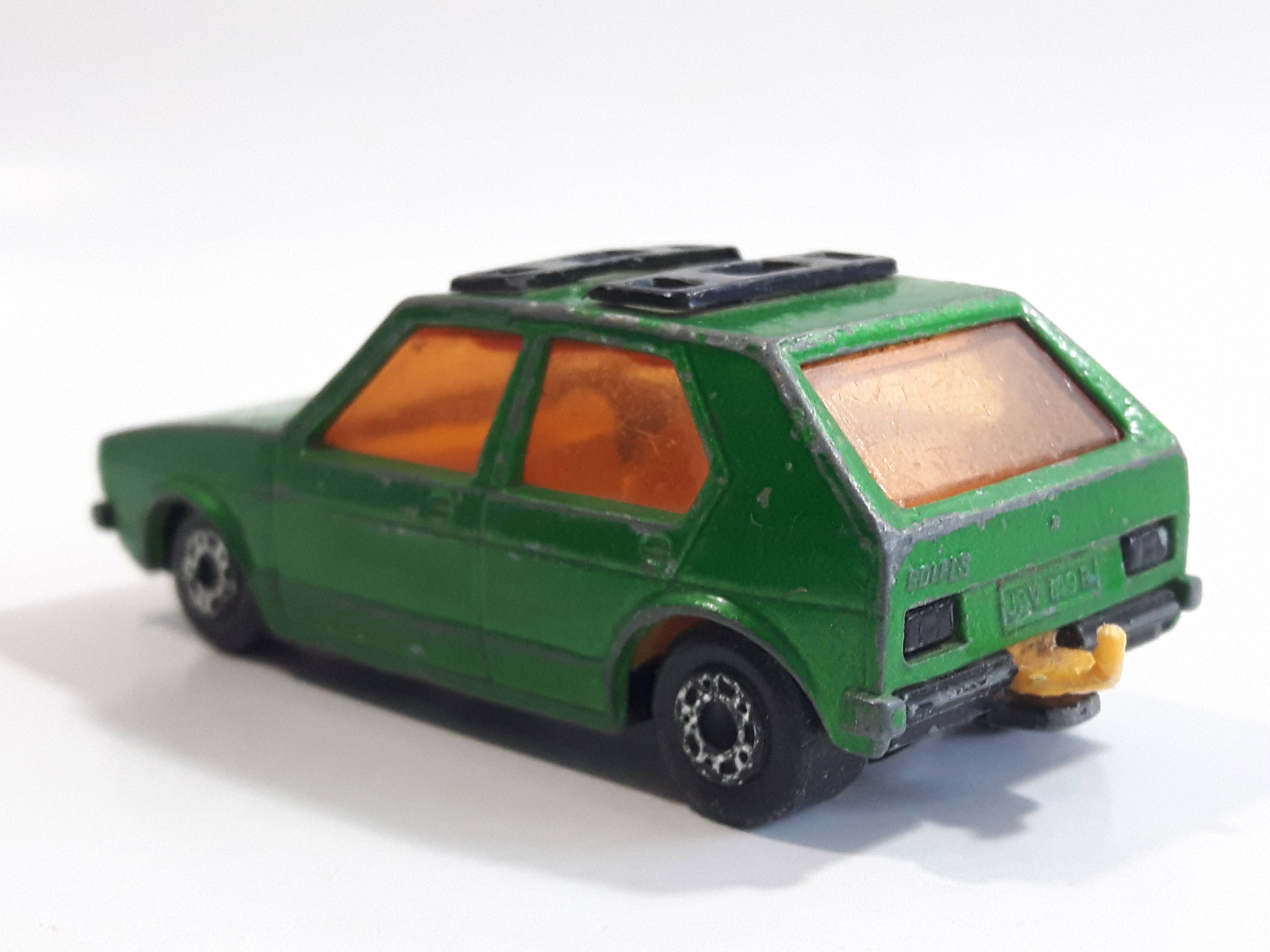 1976 Lesney Products Matchbox Dark Green Superfast No. 7 VW Volkswagen Golf Toy Car Vehicle 7
