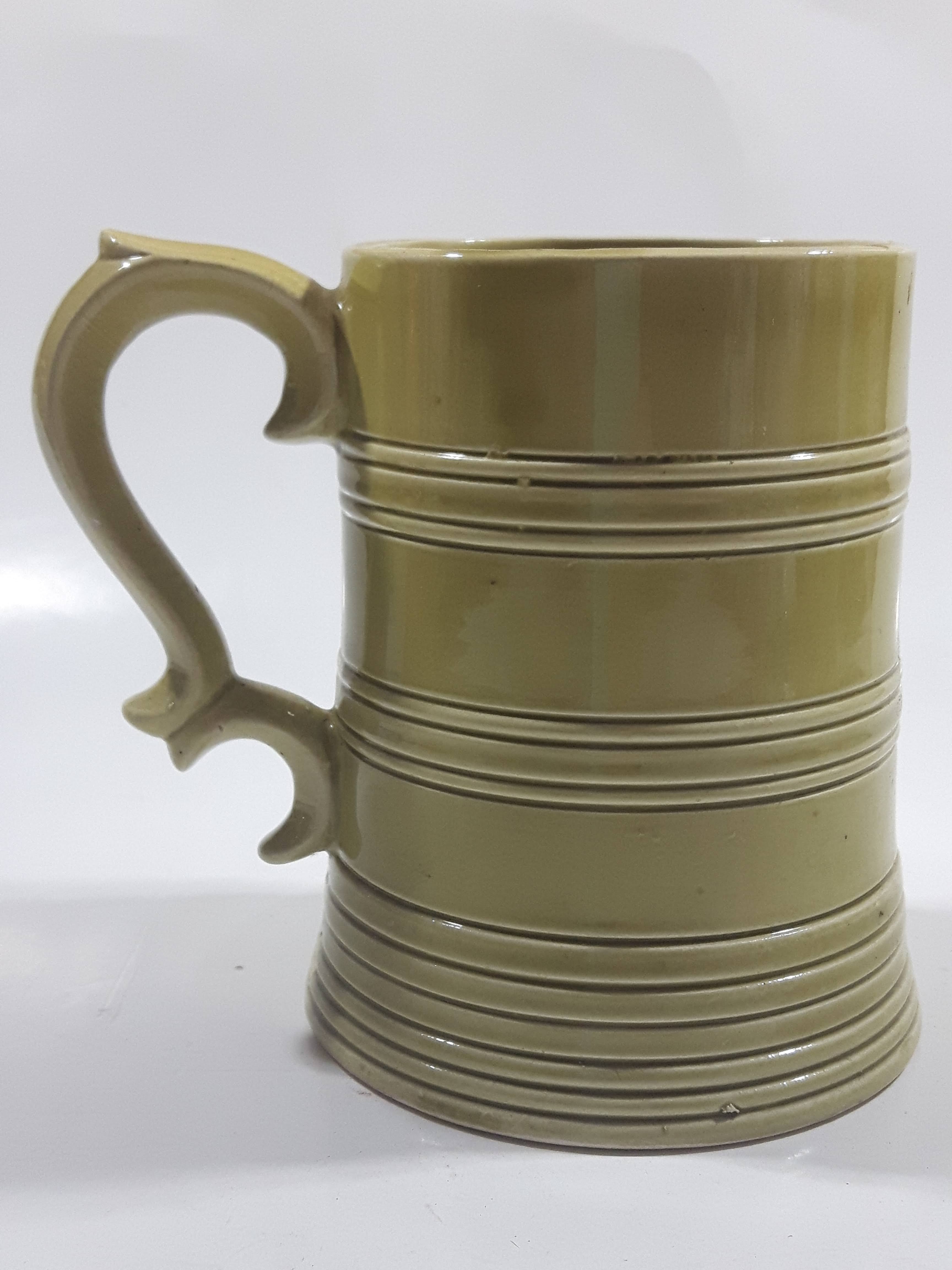 Vintage One Pint Beer Green Ceramic Beer Stein Made in Japan 6