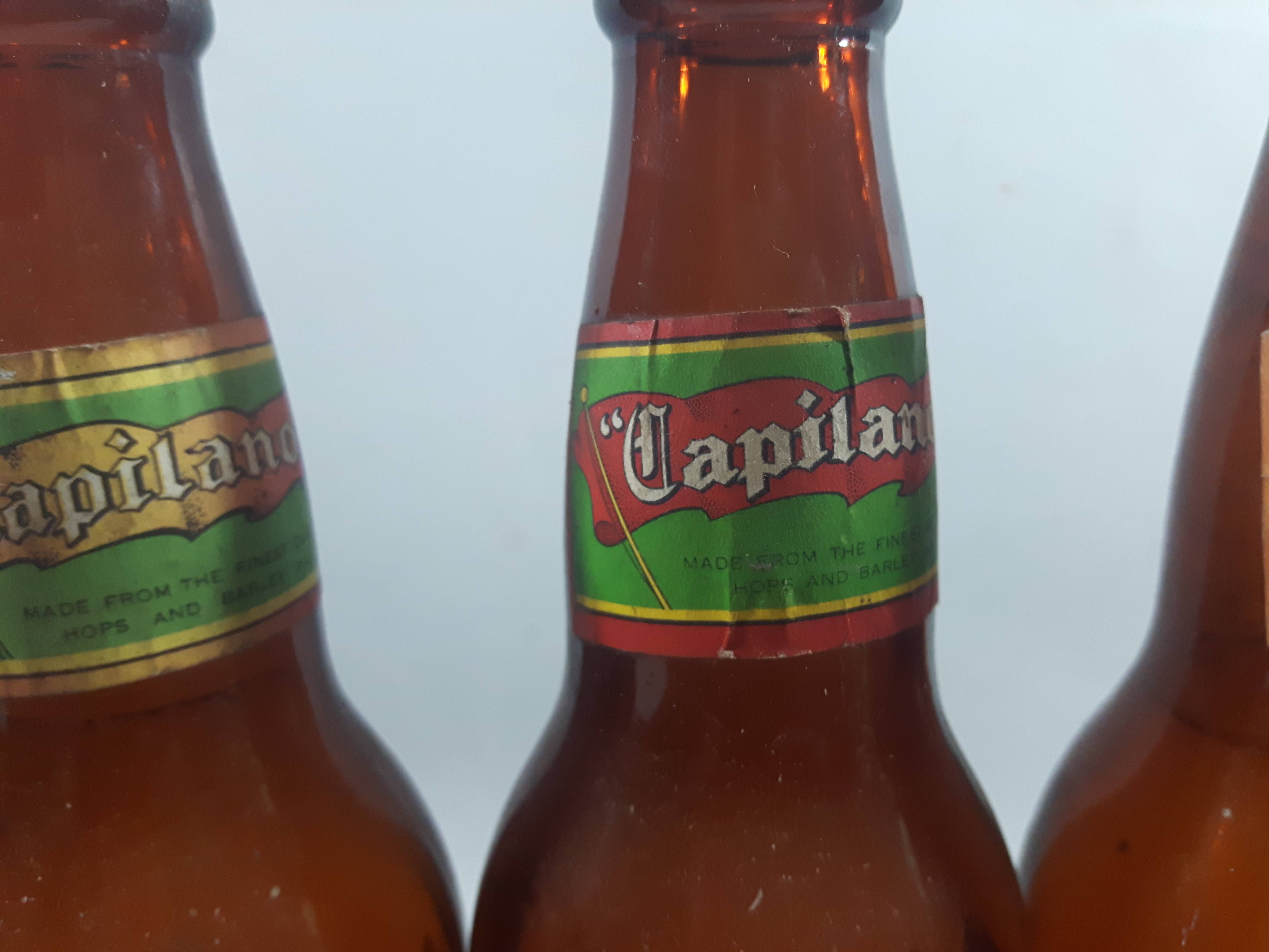 Vintage Set of 9 Capilano Brewery Vancouver Old Style Beer Amber Brown Glass Bottles 8