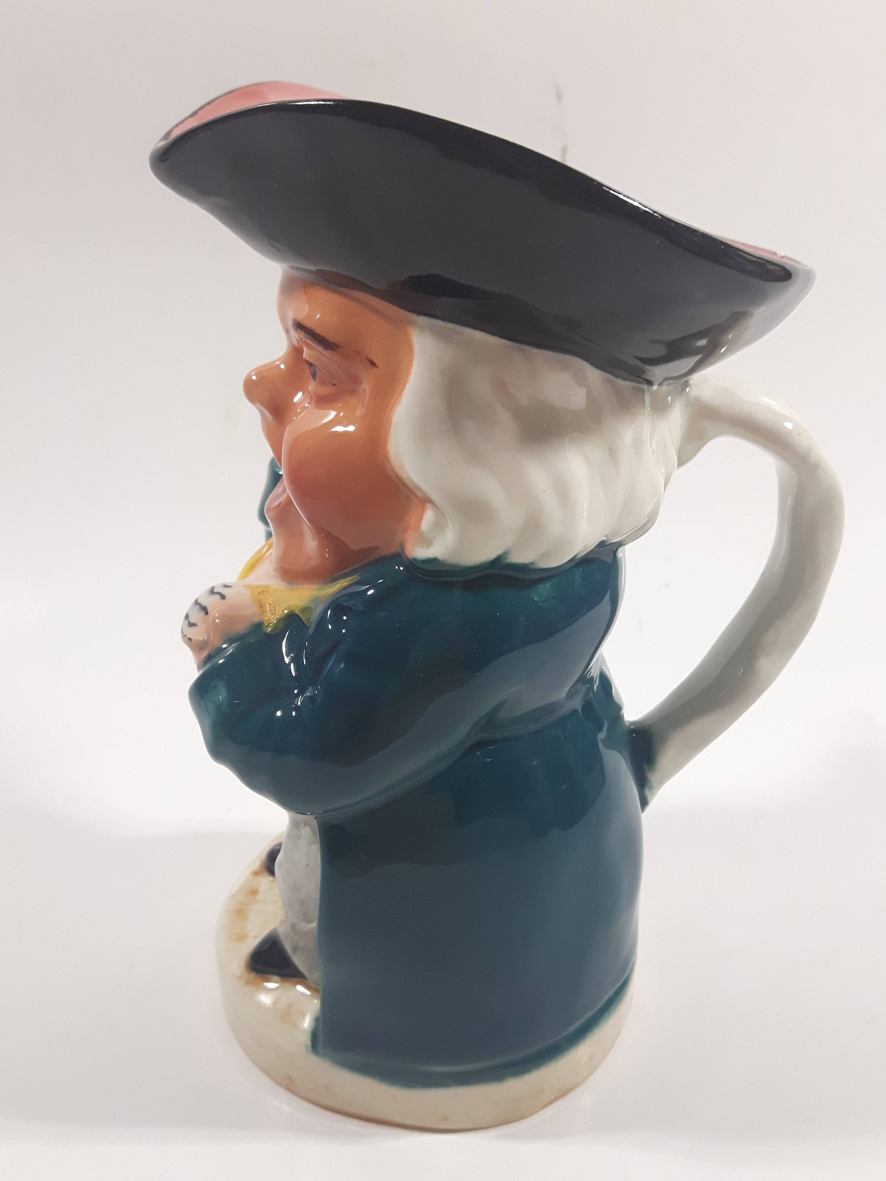 Vintage Burlington Ware Toby Style Oyez Town Cryer Hand Painted Ceramic Pottery Figurine Jug Pitcher 6" Tall Made in England 3