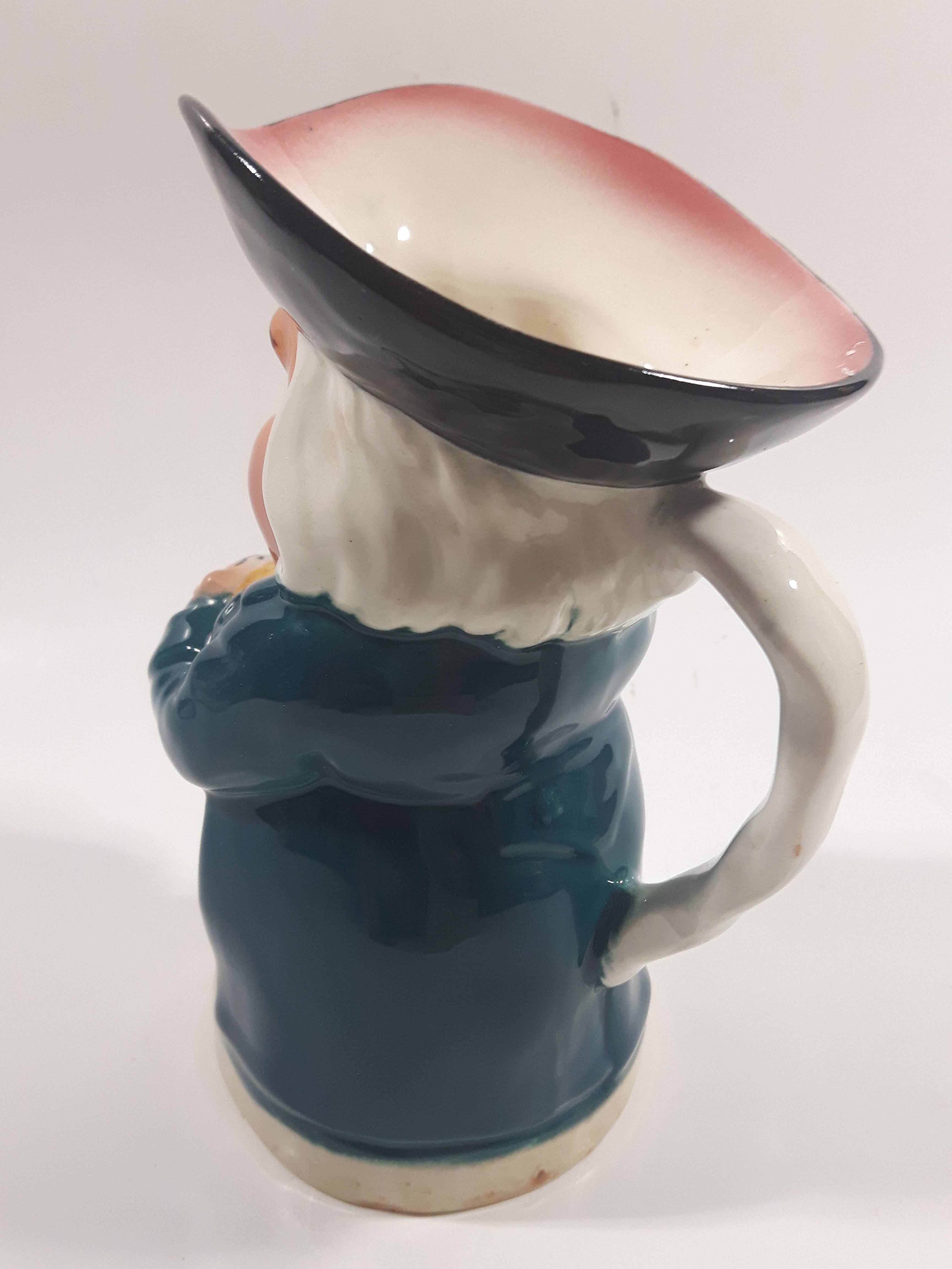 Vintage Burlington Ware Toby Style Oyez Town Cryer Hand Painted Ceramic Pottery Figurine Jug Pitcher 6" Tall Made in England 4